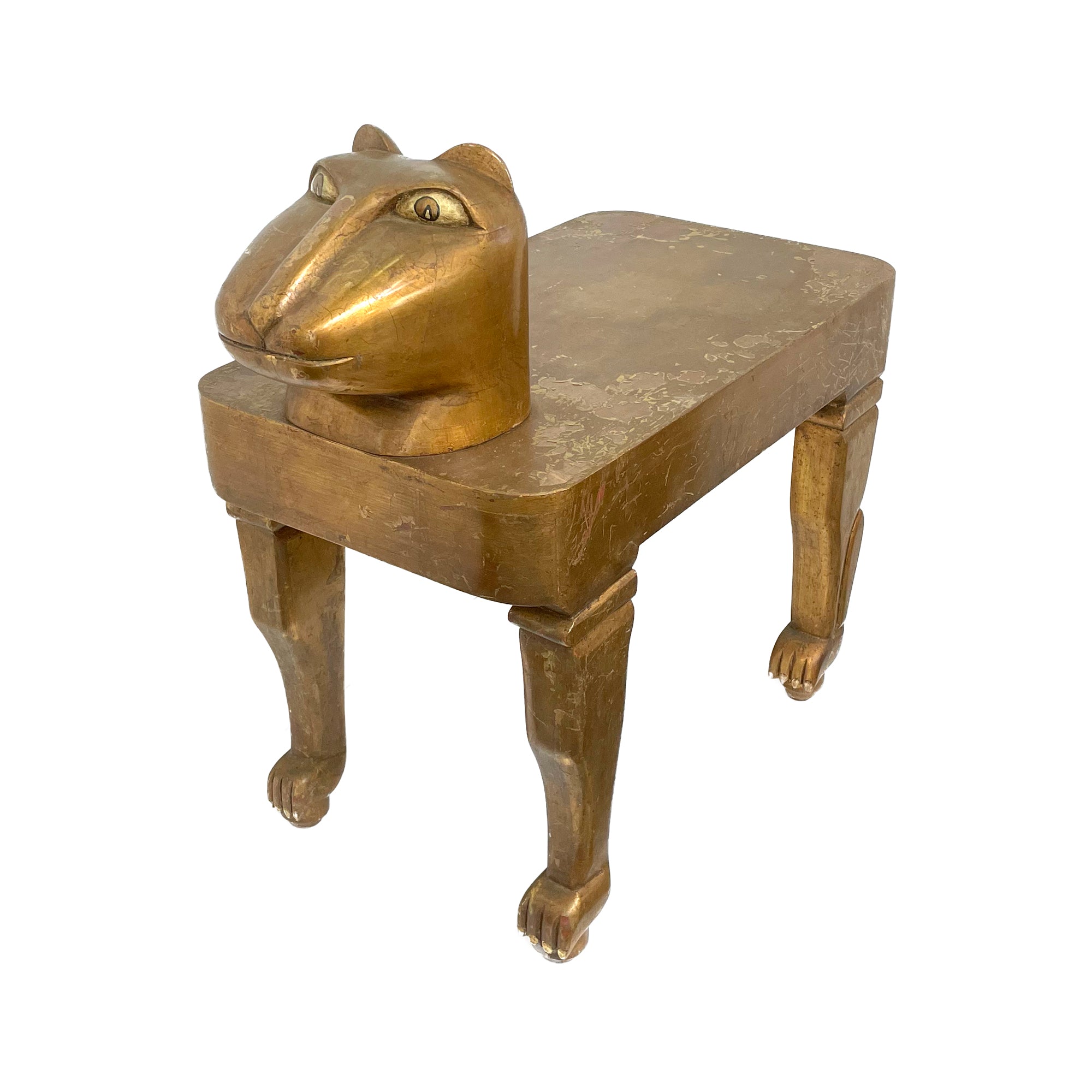 Carved & Giltwood Jaguar Table by Diseños Caesa