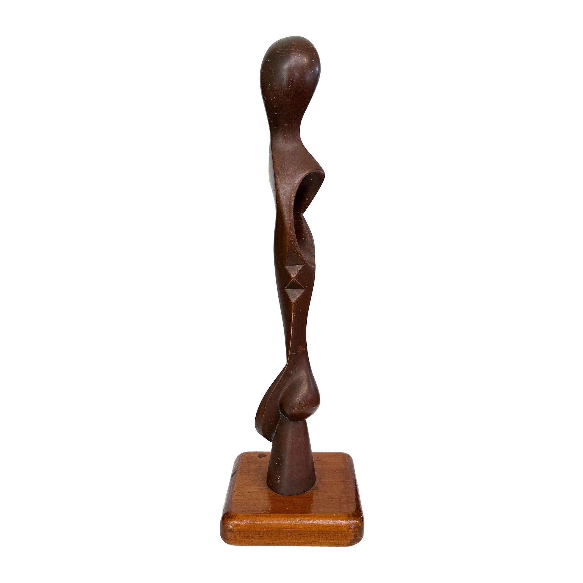 Cast Bronze Modernist Sculpture