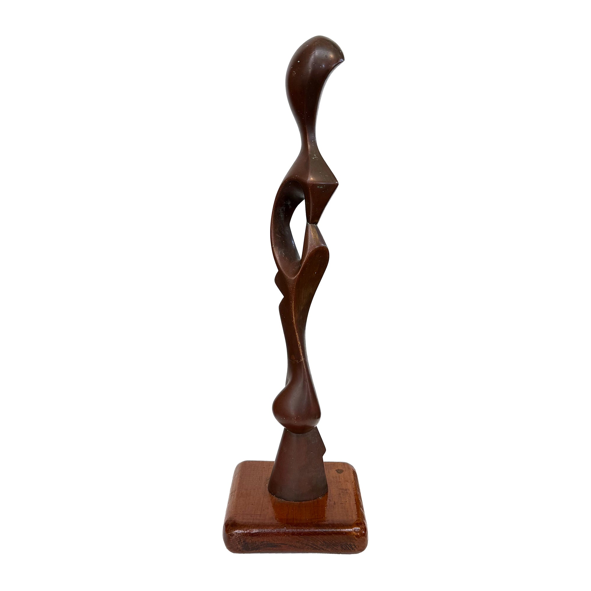Cast Bronze Modernist Sculpture