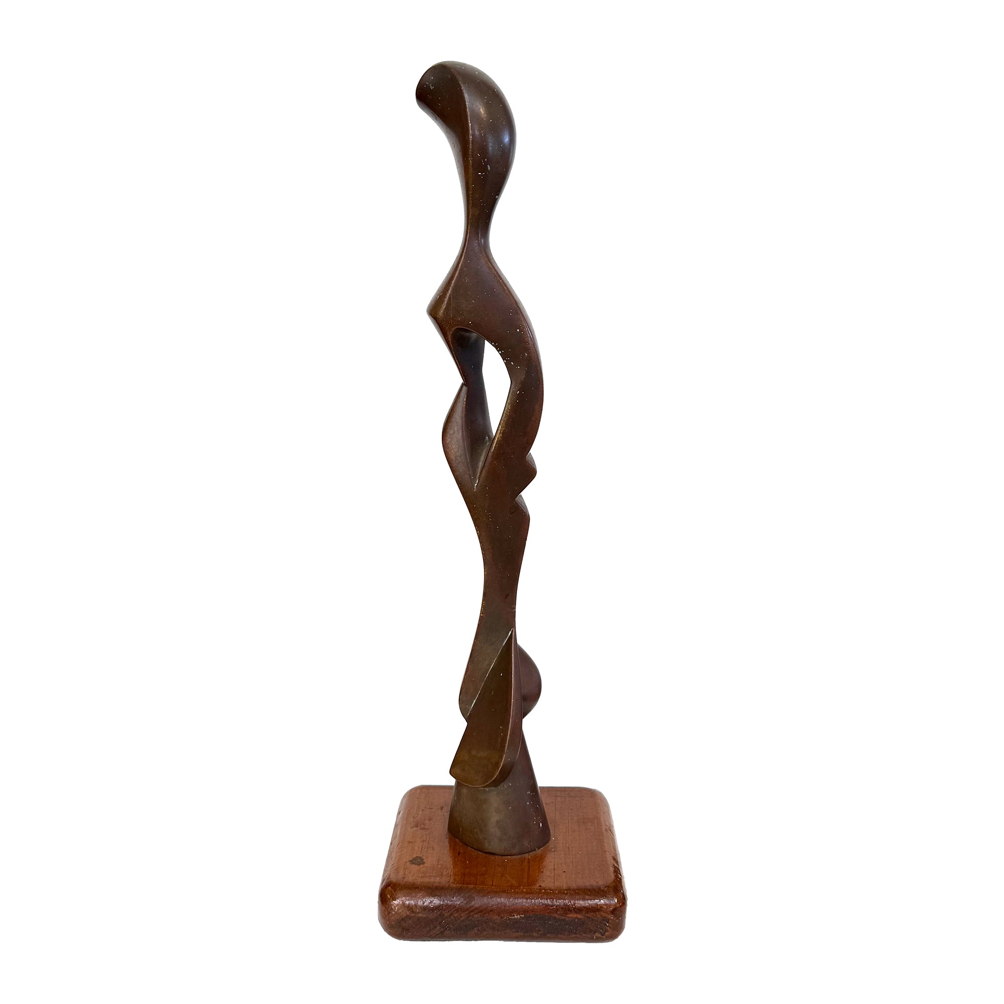 Cast Bronze Modernist Sculpture