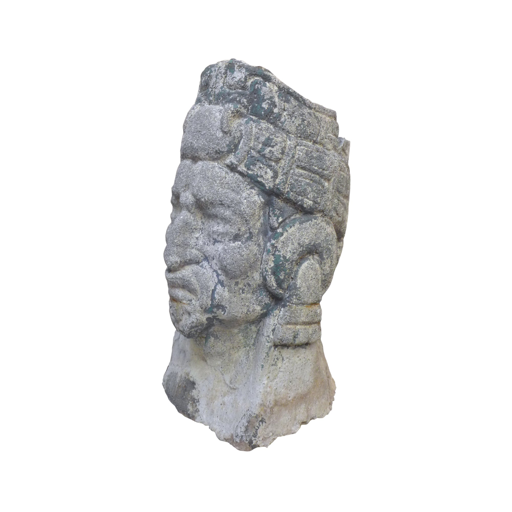 Cast Stone Aztec Bust Planter