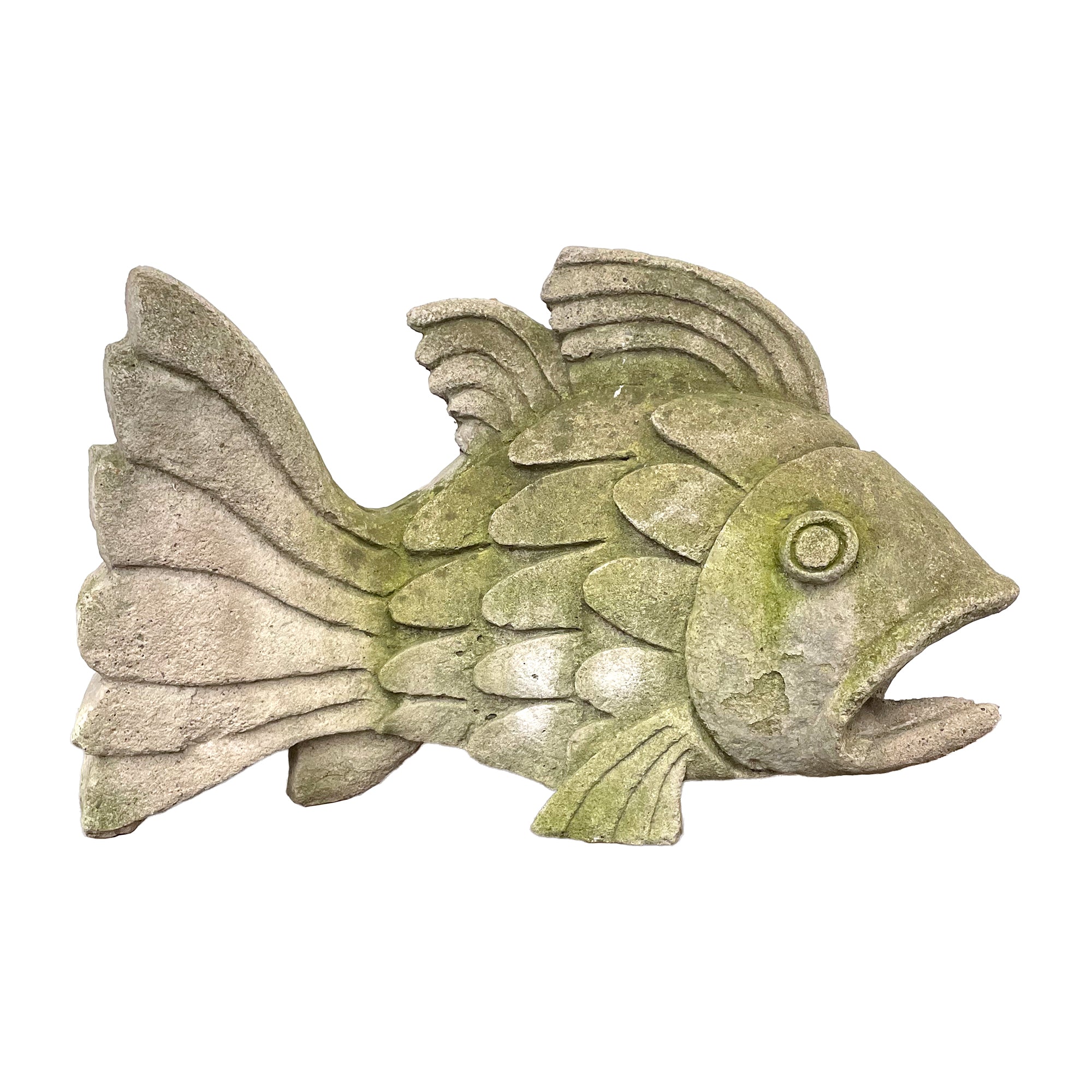 Cast Stone Koi Fish Garden Sculpture