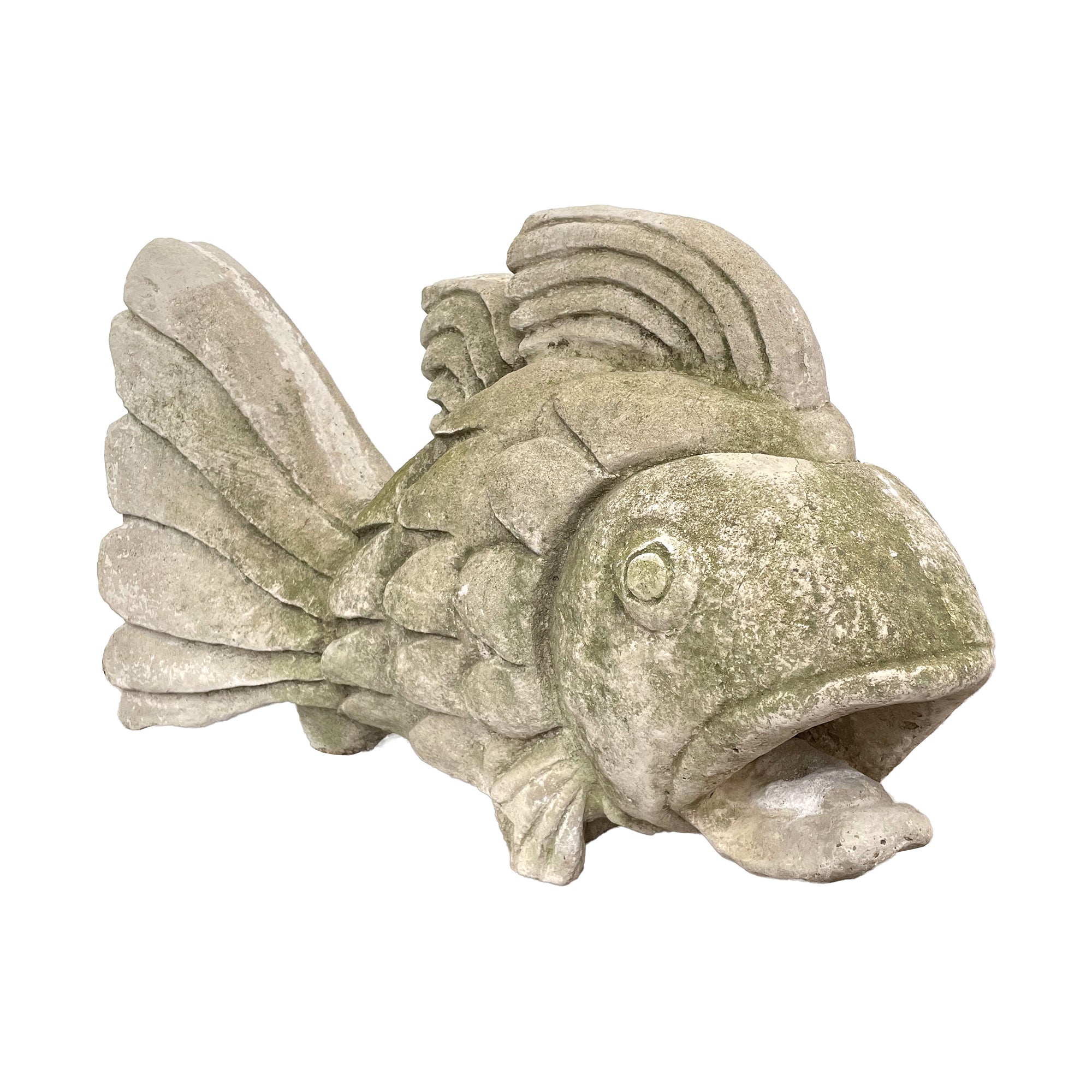 Cast Stone Koi Fish Garden Sculpture