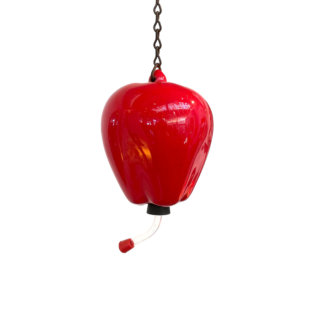 Ceramic Apple Hummingbird Feeder by Robert Maxwell