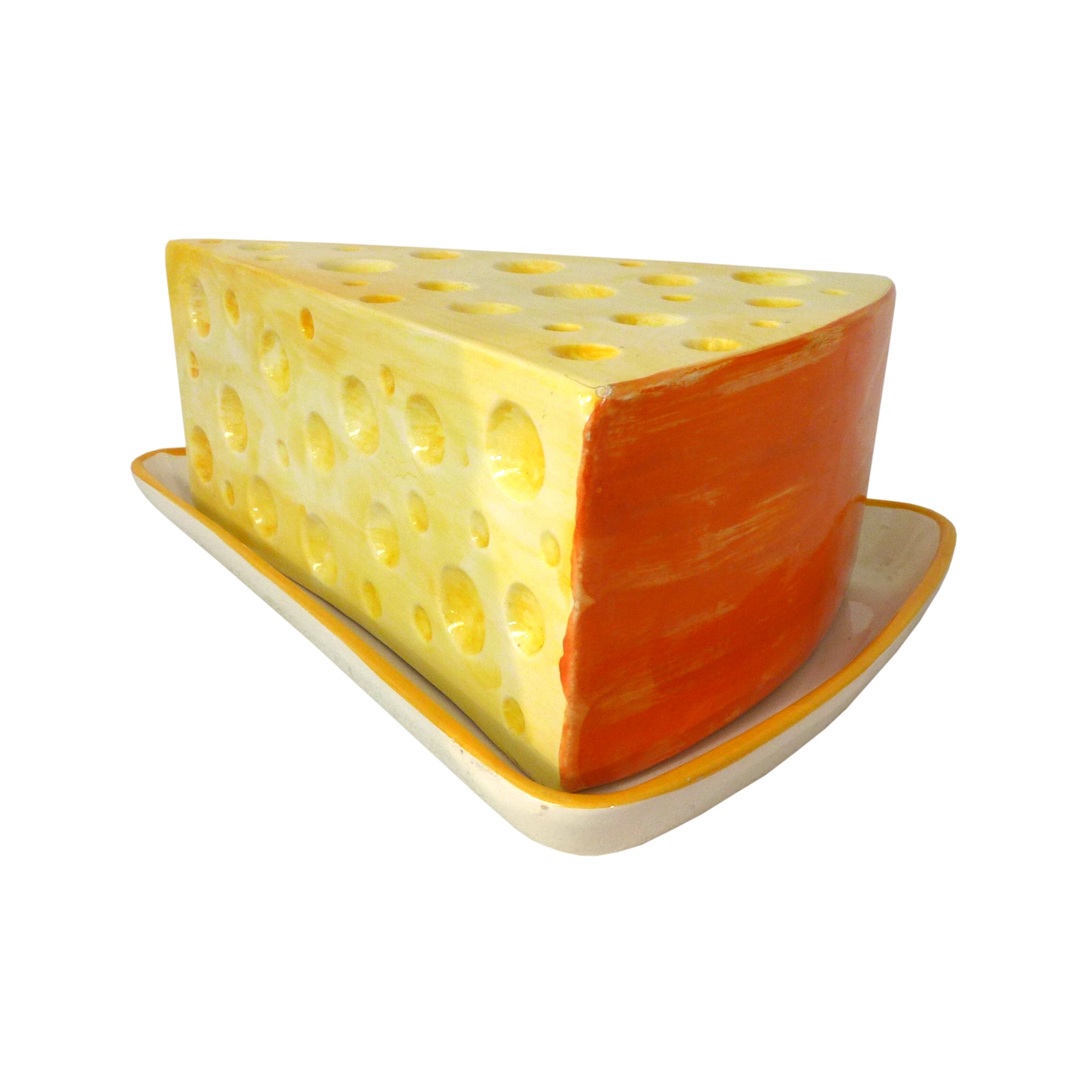 Italian Surrealist Ceramic Oversized Cheese Cloche