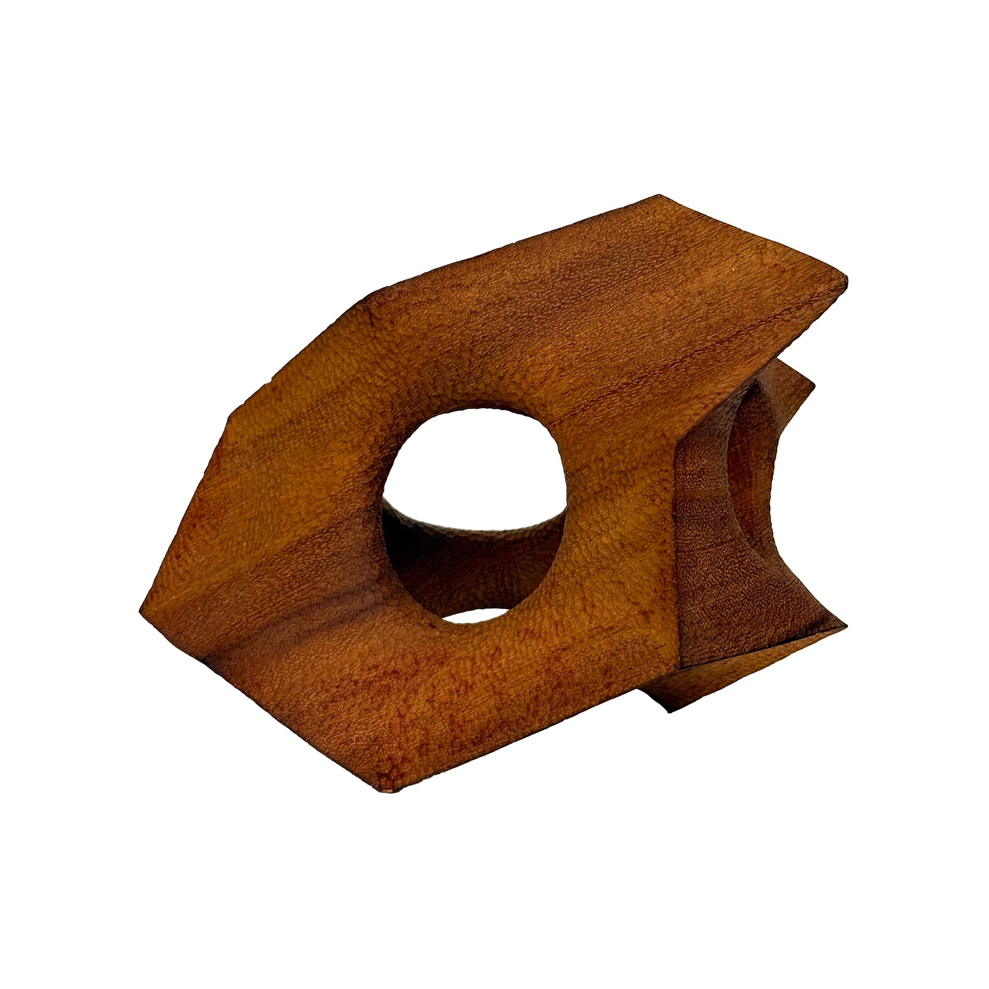 Contemporary Carved Wood Geometric Sculpture by Aleph Geddis