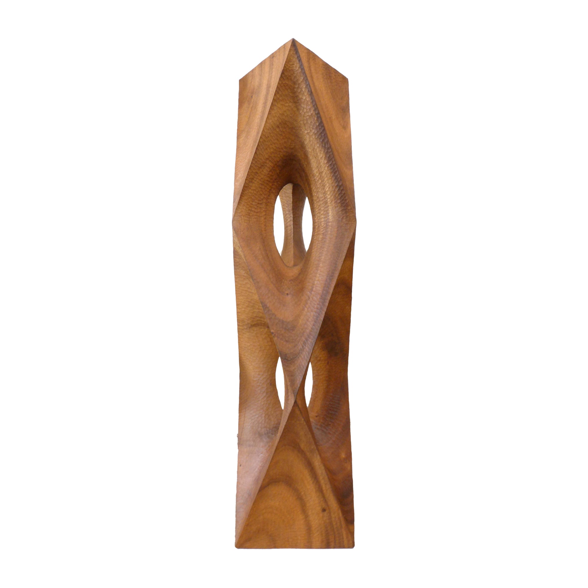 Contemporary Carved Wood "Hard/Soft" Totem Sculpture by Aleph Geddis