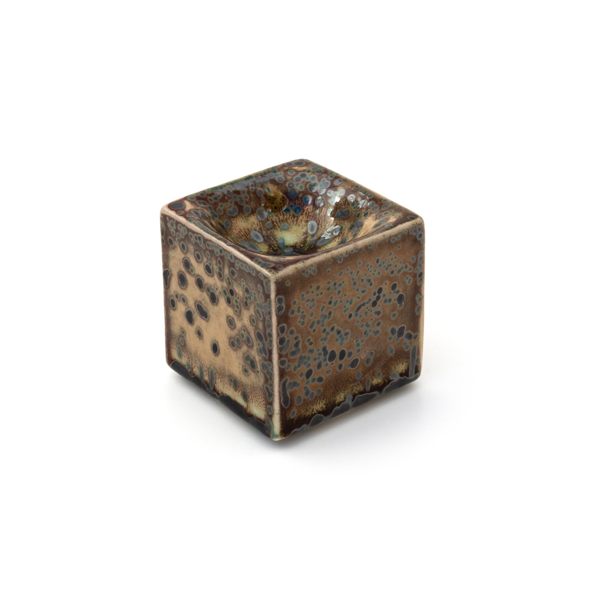 Contemporary Ceramic Ring Cube by M Gage