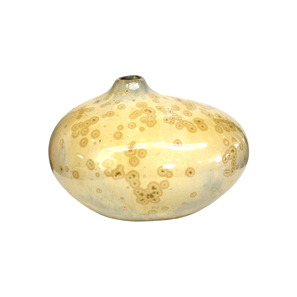 Contemporary Ceramic Vase with Asymmetric Mouth