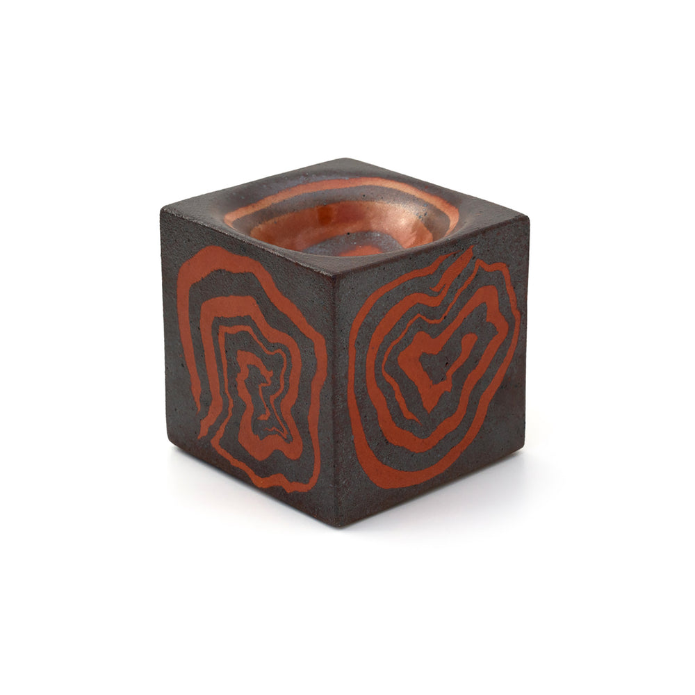 Contemporary Nerikomi Ceramic Cube Catch-All by M Gage