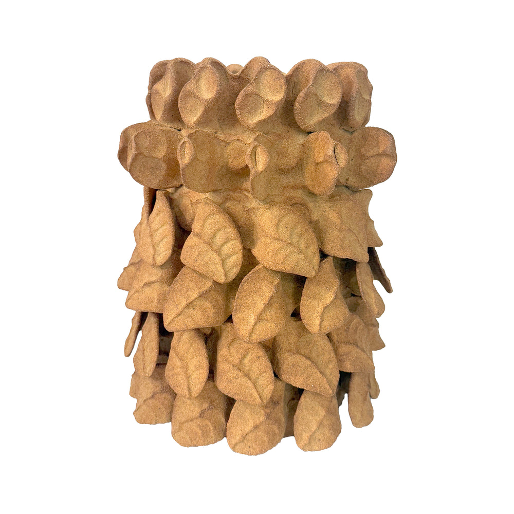 Contemporary Studio Ceramic Leaf Vase of the "Gown Series" by Paul S. Briggs
