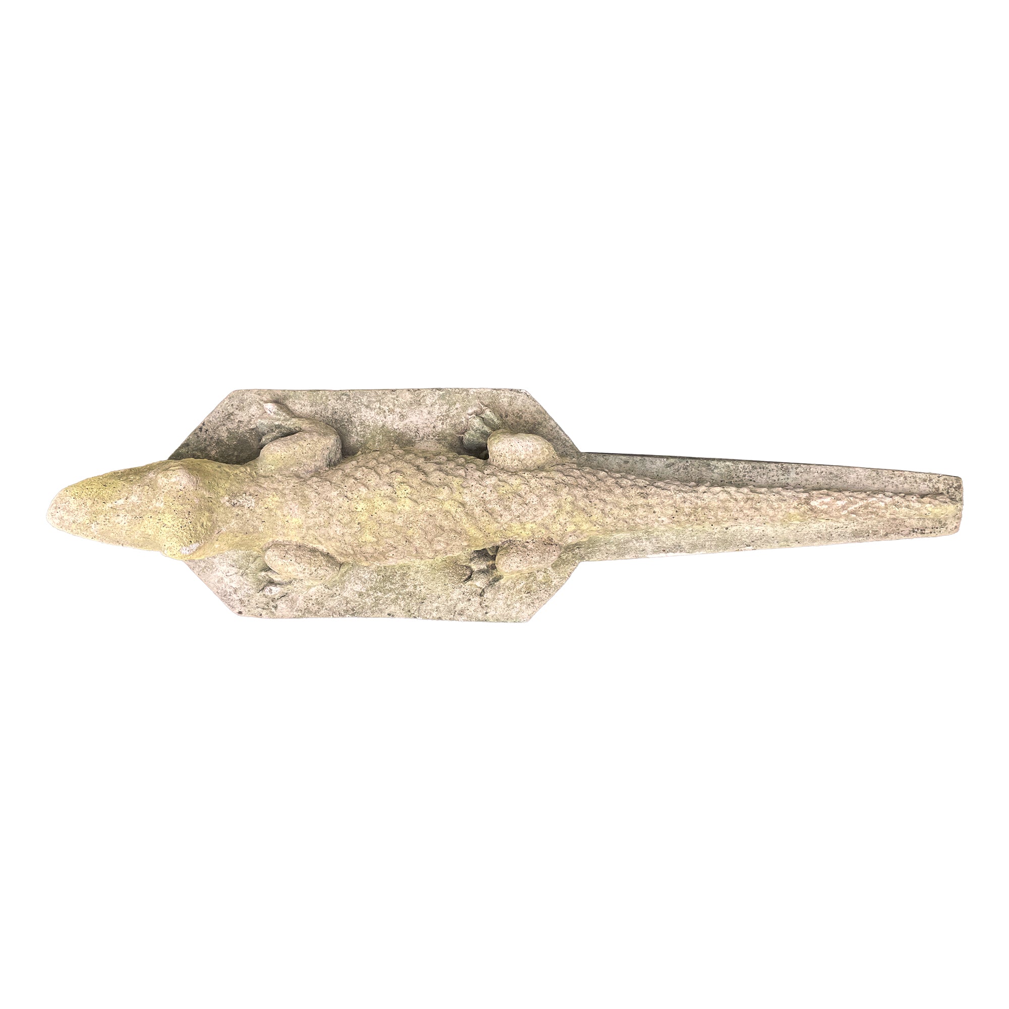 Cast Stone Stylized Alligator Garden Sculpture