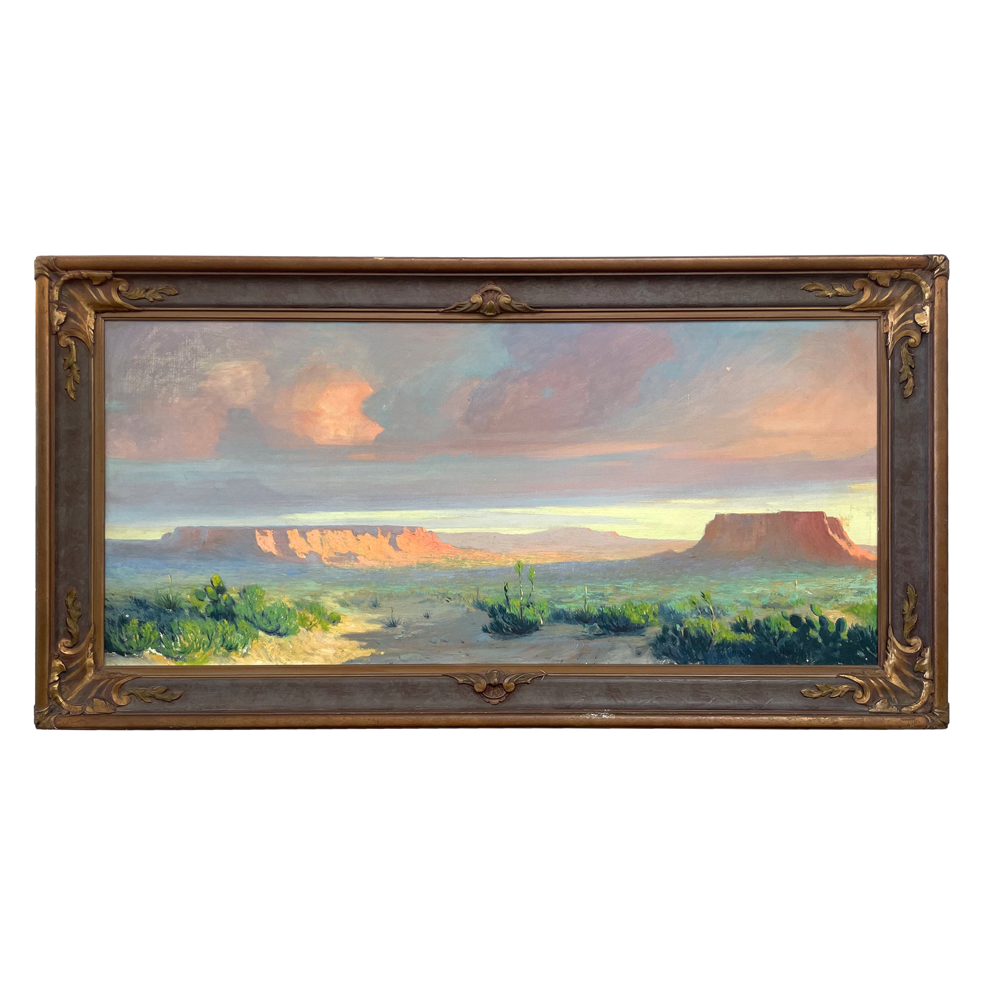 Early 20th Century Desert Landscape Painting by Milton Talbot Menasco