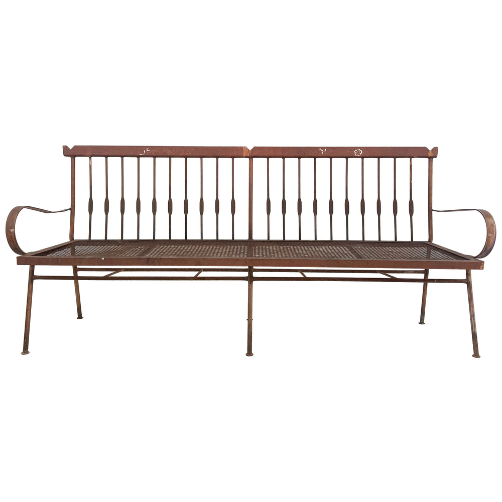 Early 20th Century Iron Train Bench