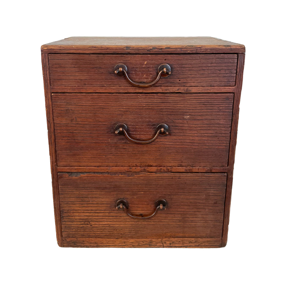 Early 20th Century Japanese Small Table-Top Chest of Drawers