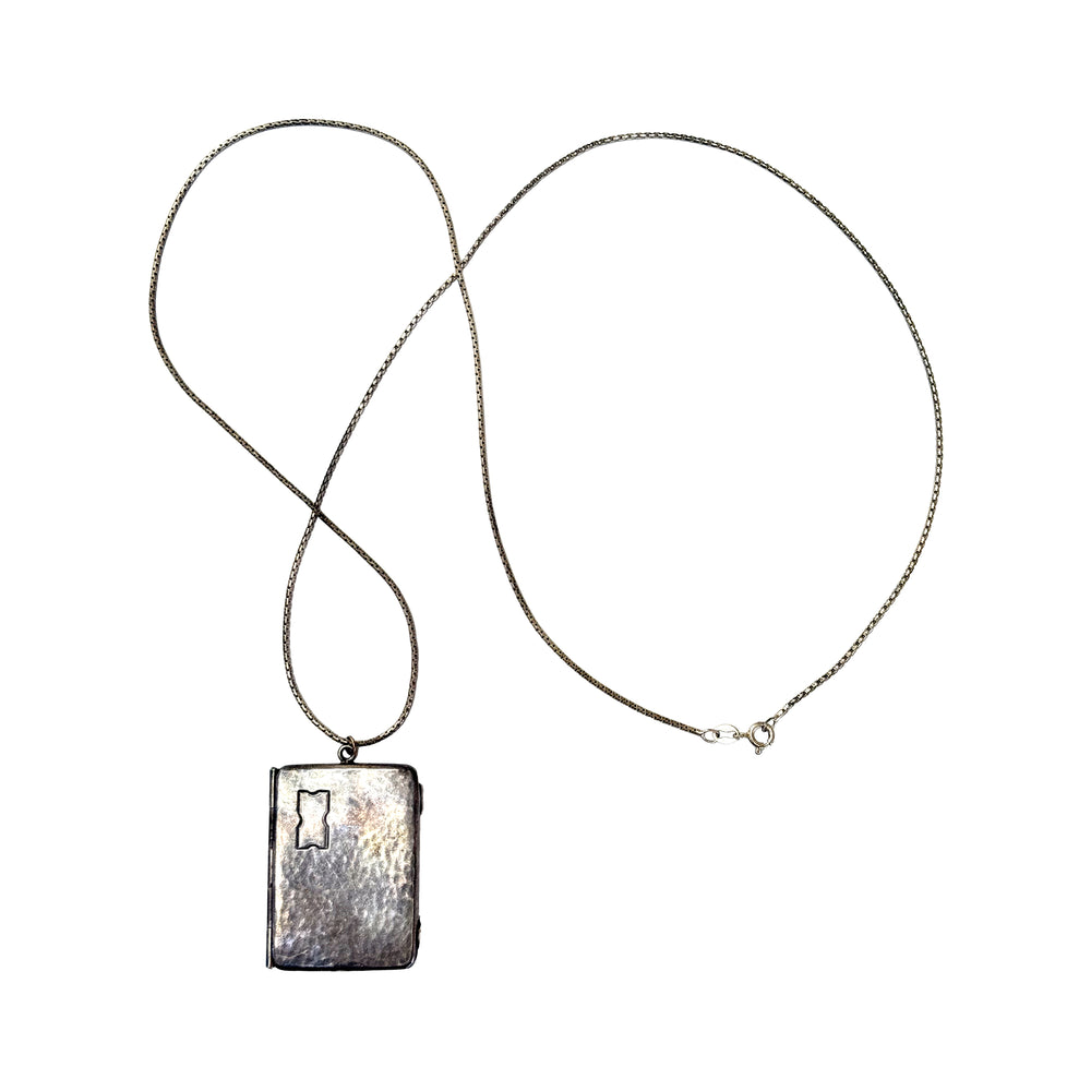 Early 20th Century Sterling Chain & Locket Necklace