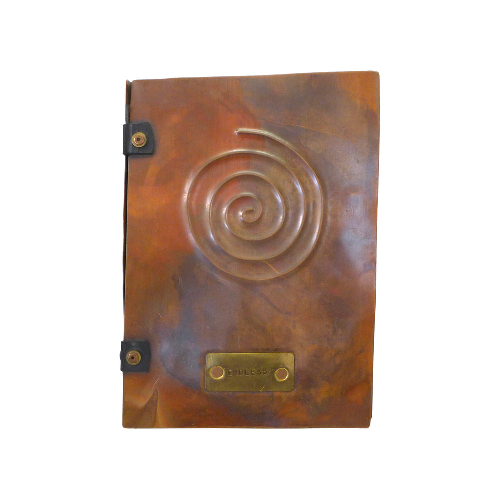 "Endless" Copper & Leather Notepad Holder