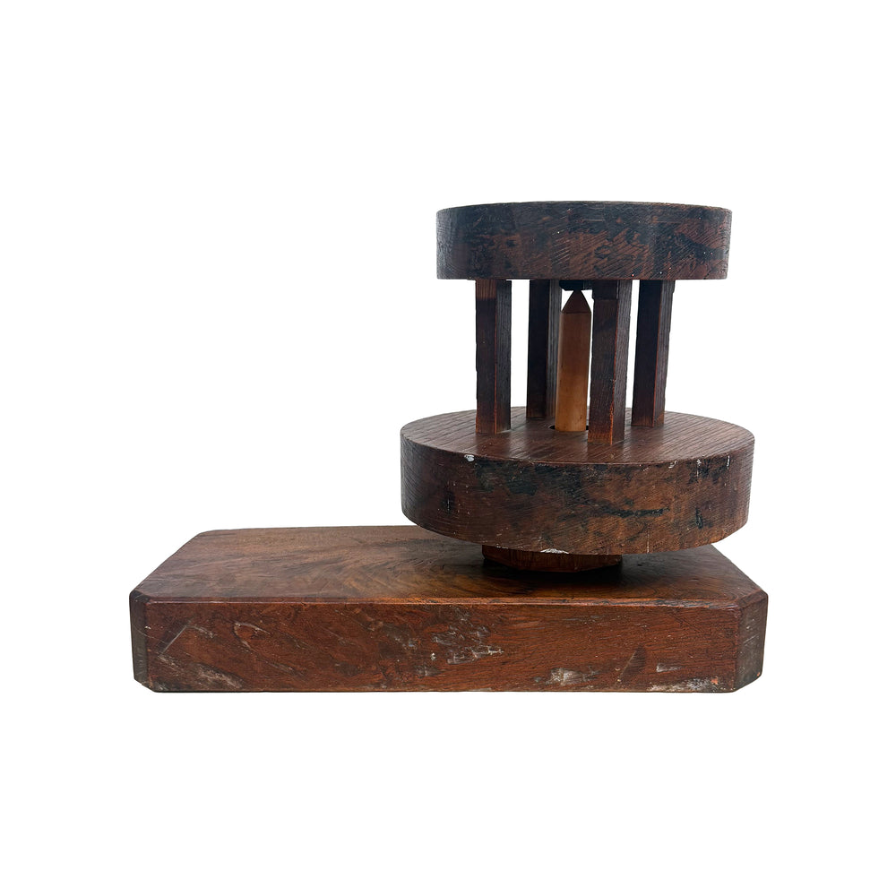 Folk Art Wood Spinning Kinetic Sculpture or Stand