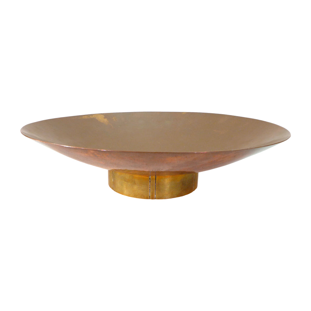 Footed Copper and Brass Centerpiece Bowl by Dirk Van Erp