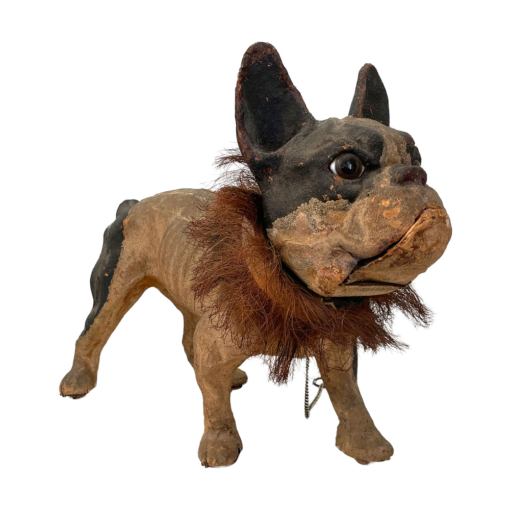 French 19th Century French Bulldog Growler Pull Toy