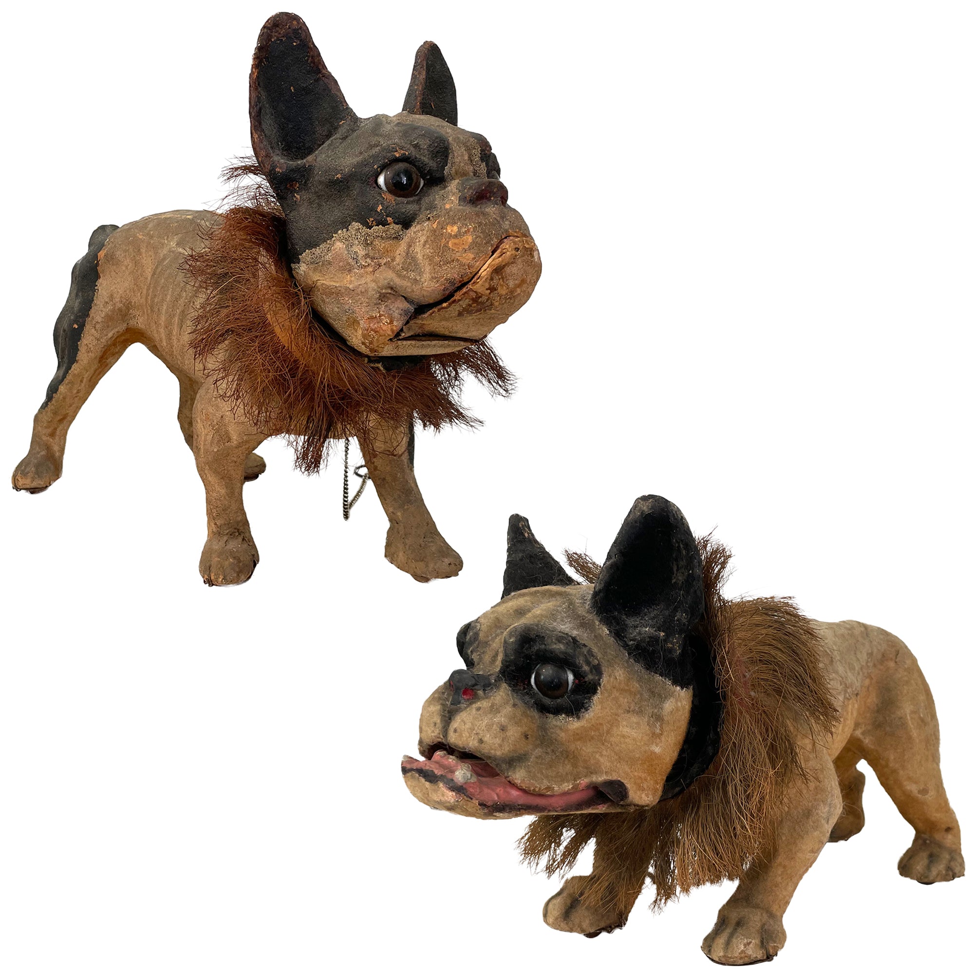 French 19th Century French Bulldog Growler Pull Toy