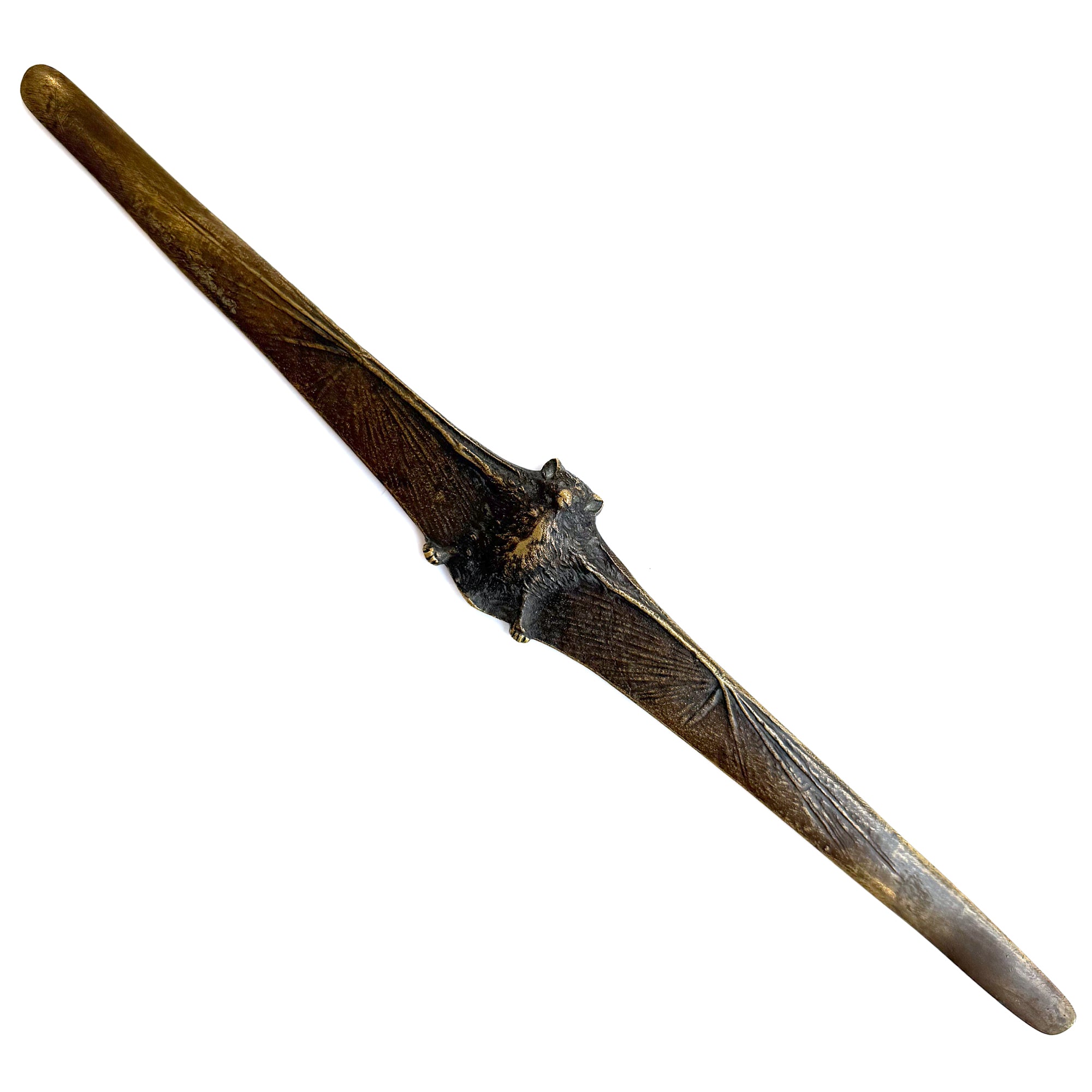 French Art Nouveau Bronze "Bat" Letter Opener by Victorin Sabatier
