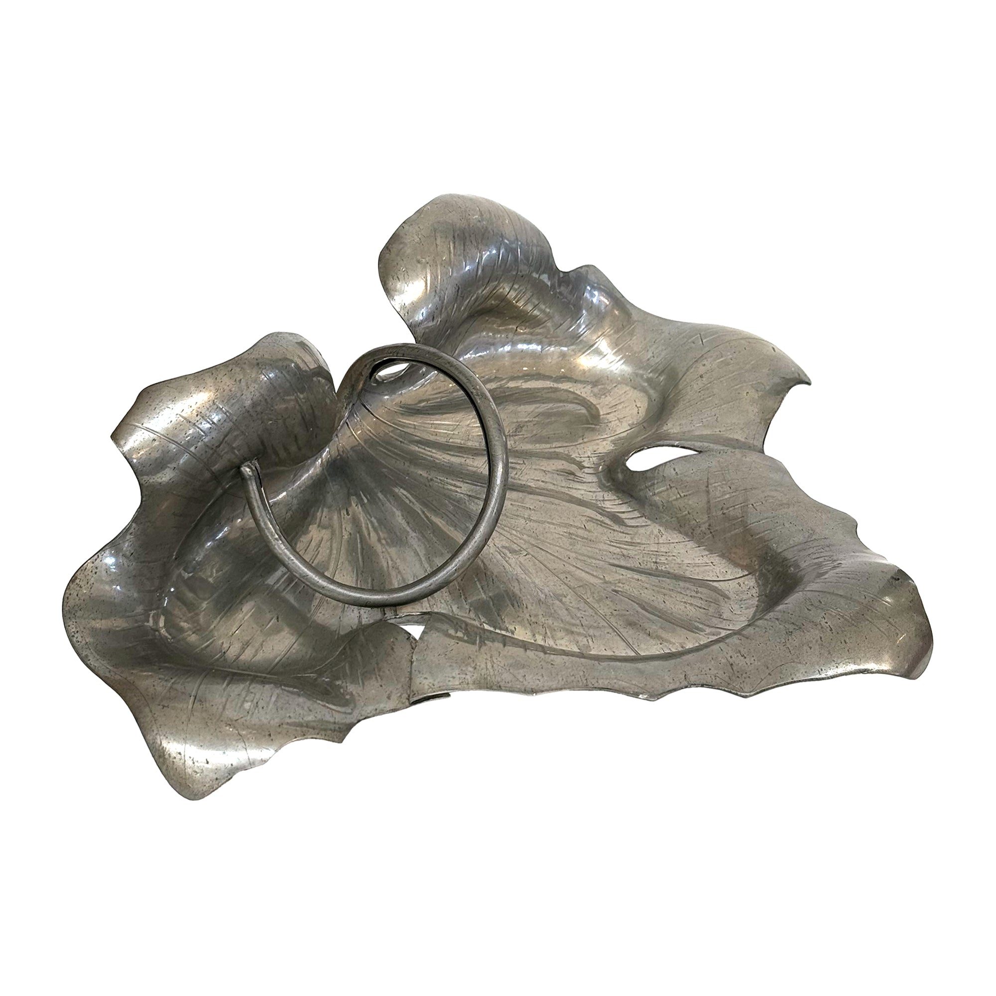 French Pewter Leaf Tray or Catch-All