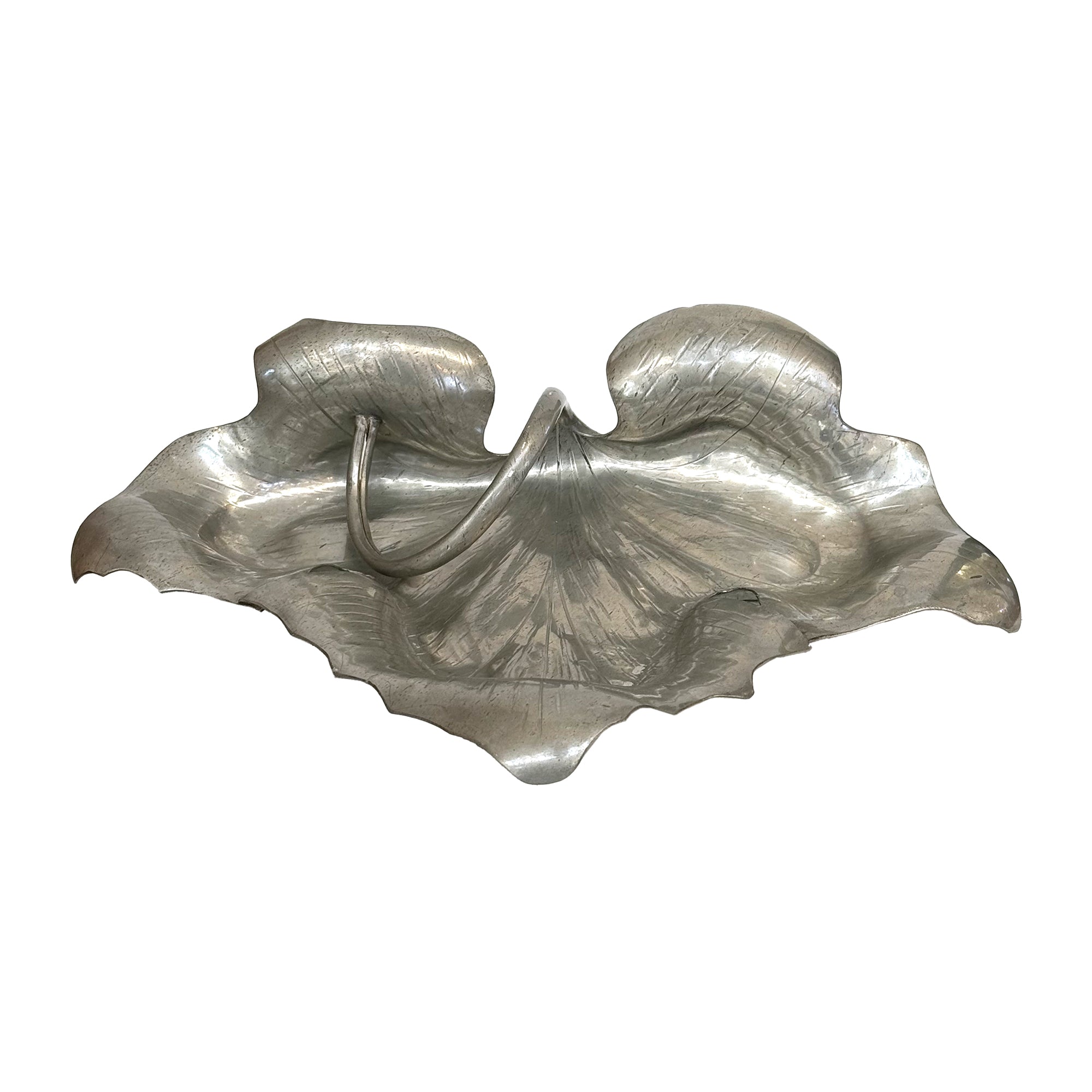French Pewter Leaf Tray or Catch-All