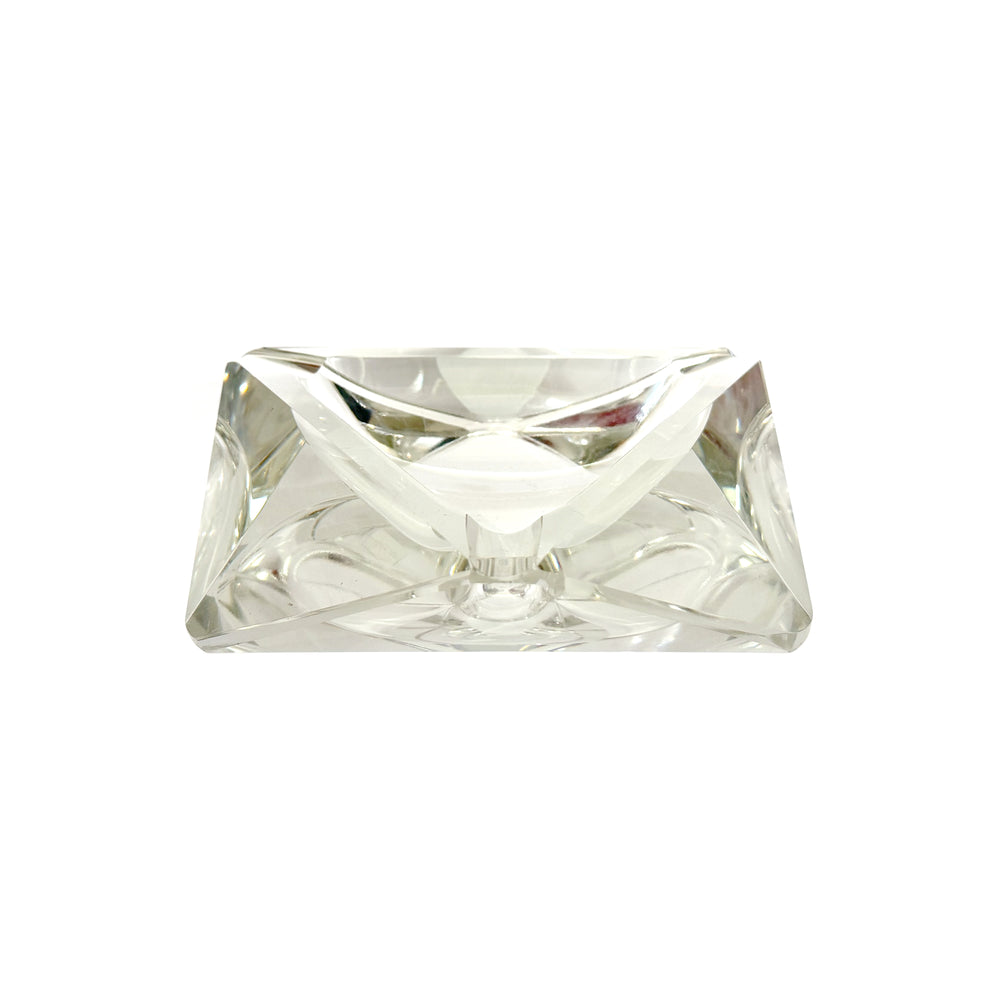 Geometric Cut Crystal Ashtray