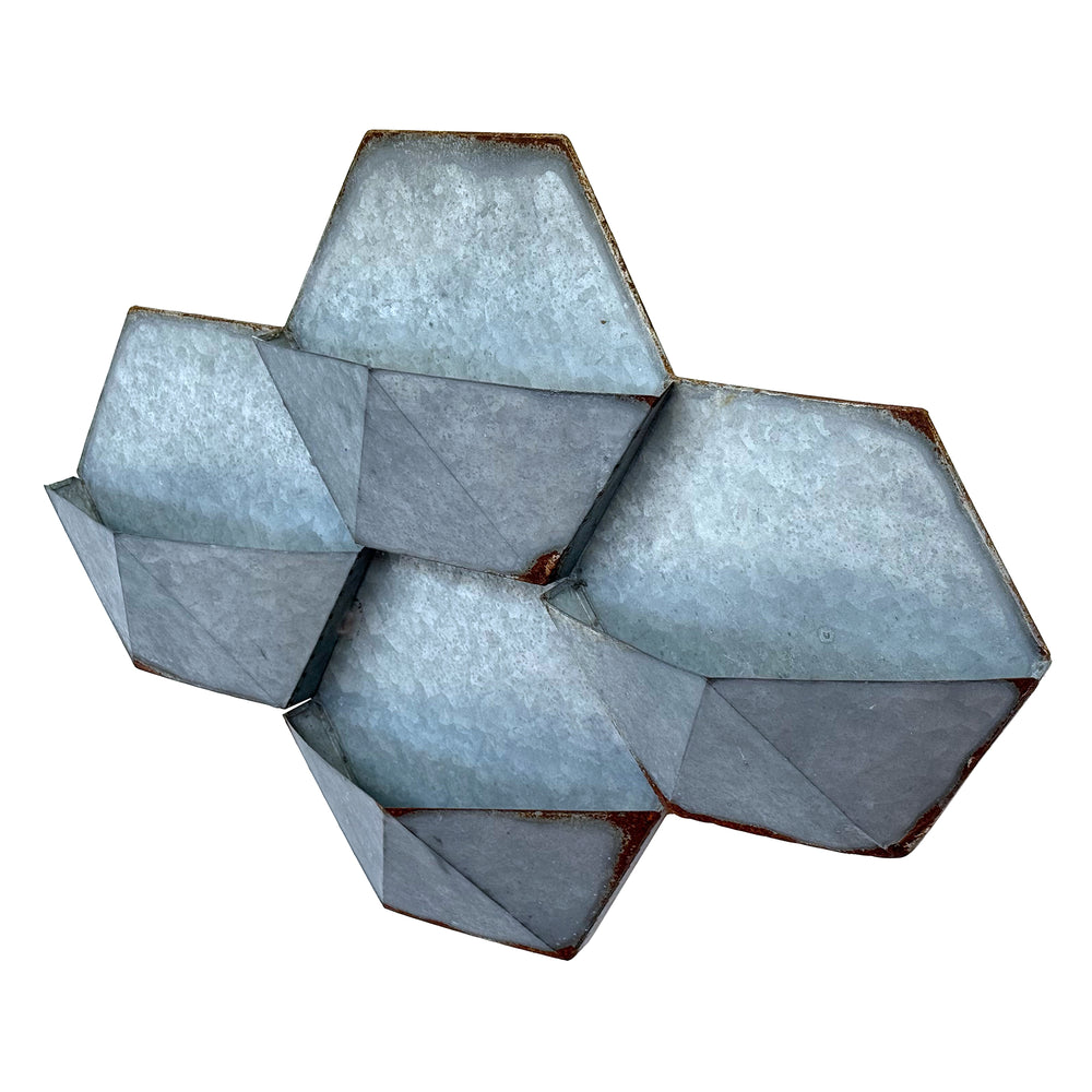 Geometric Galvanized Steel Hanging Wall Pocket