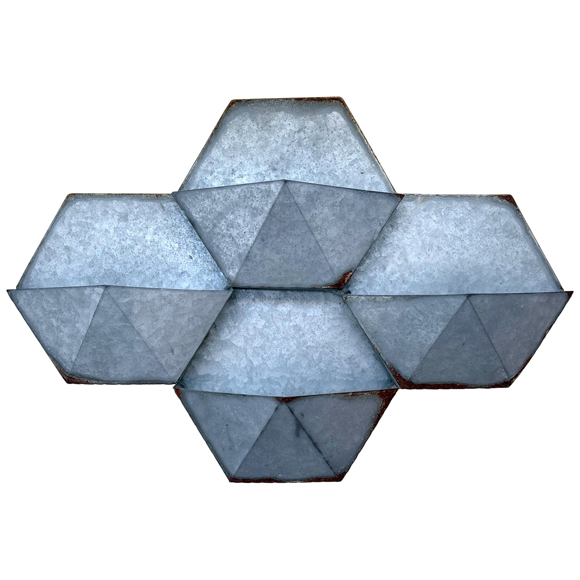 Geometric Galvanized Steel Hanging Wall Pocket