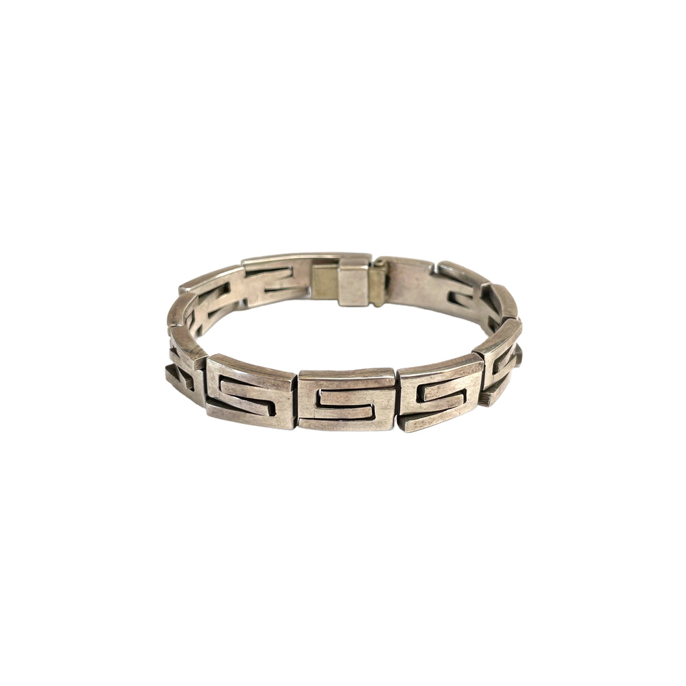 Geometric Mexican Sterling Bracelet