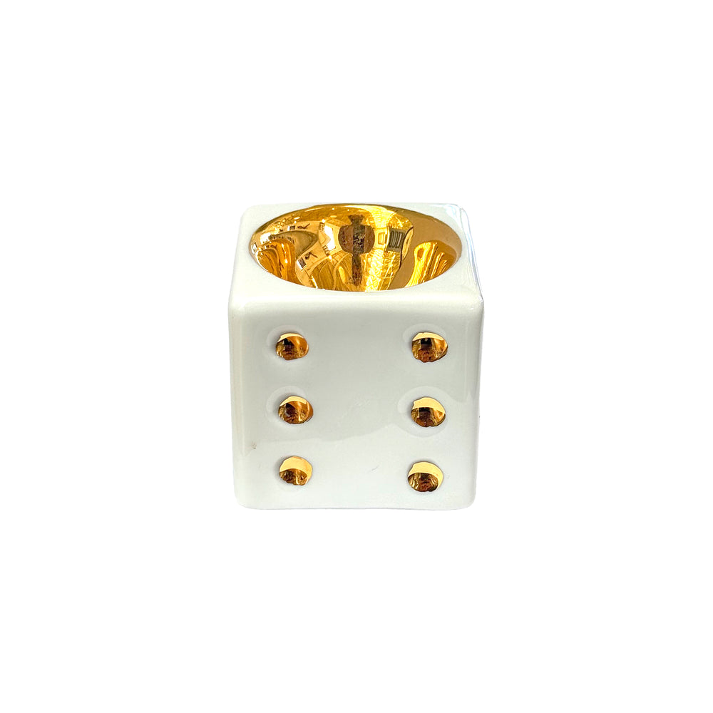 Gilt Porcelain Die Egg Cup by Limoges