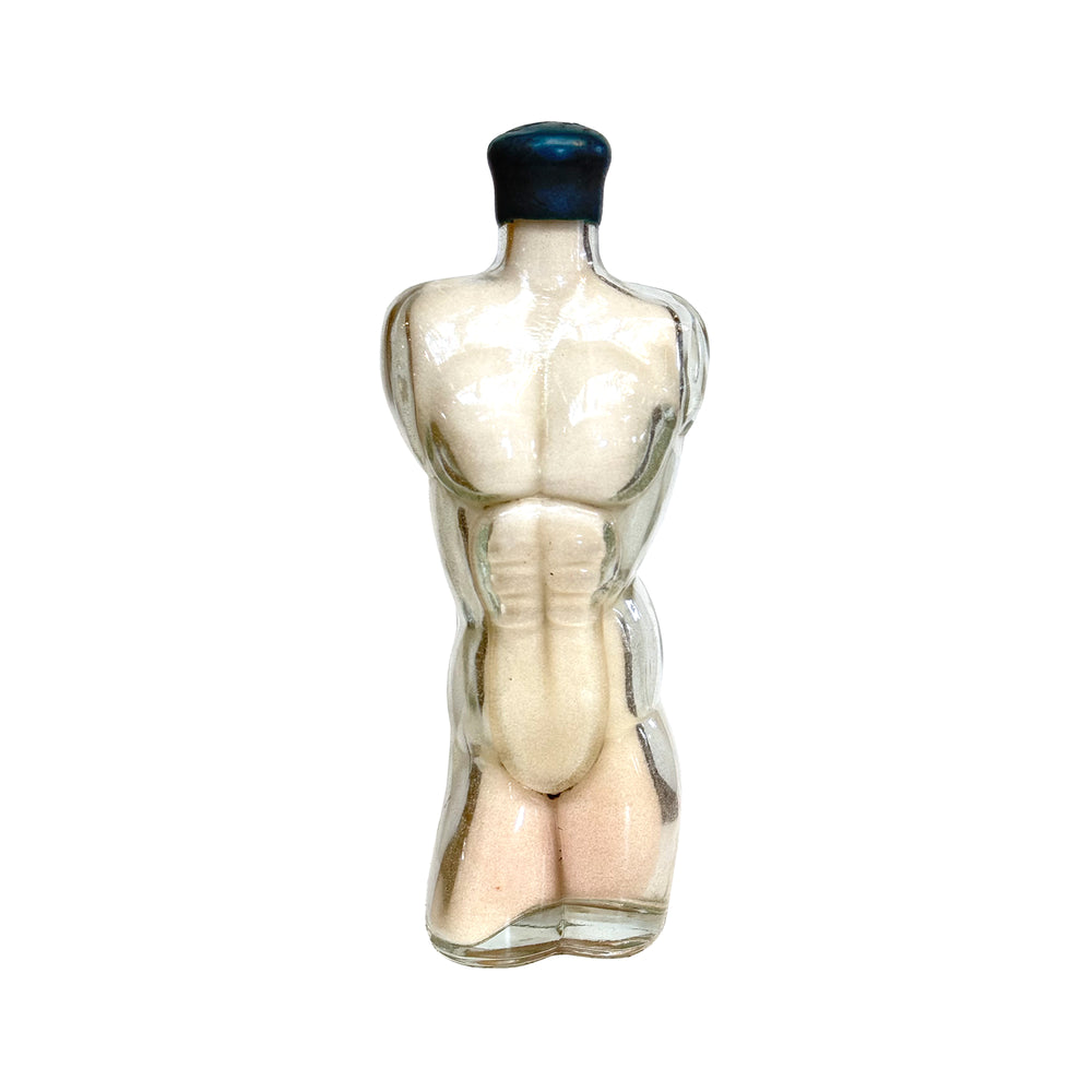 Glass Male Torso Sand-Filled Bottle Sculptures