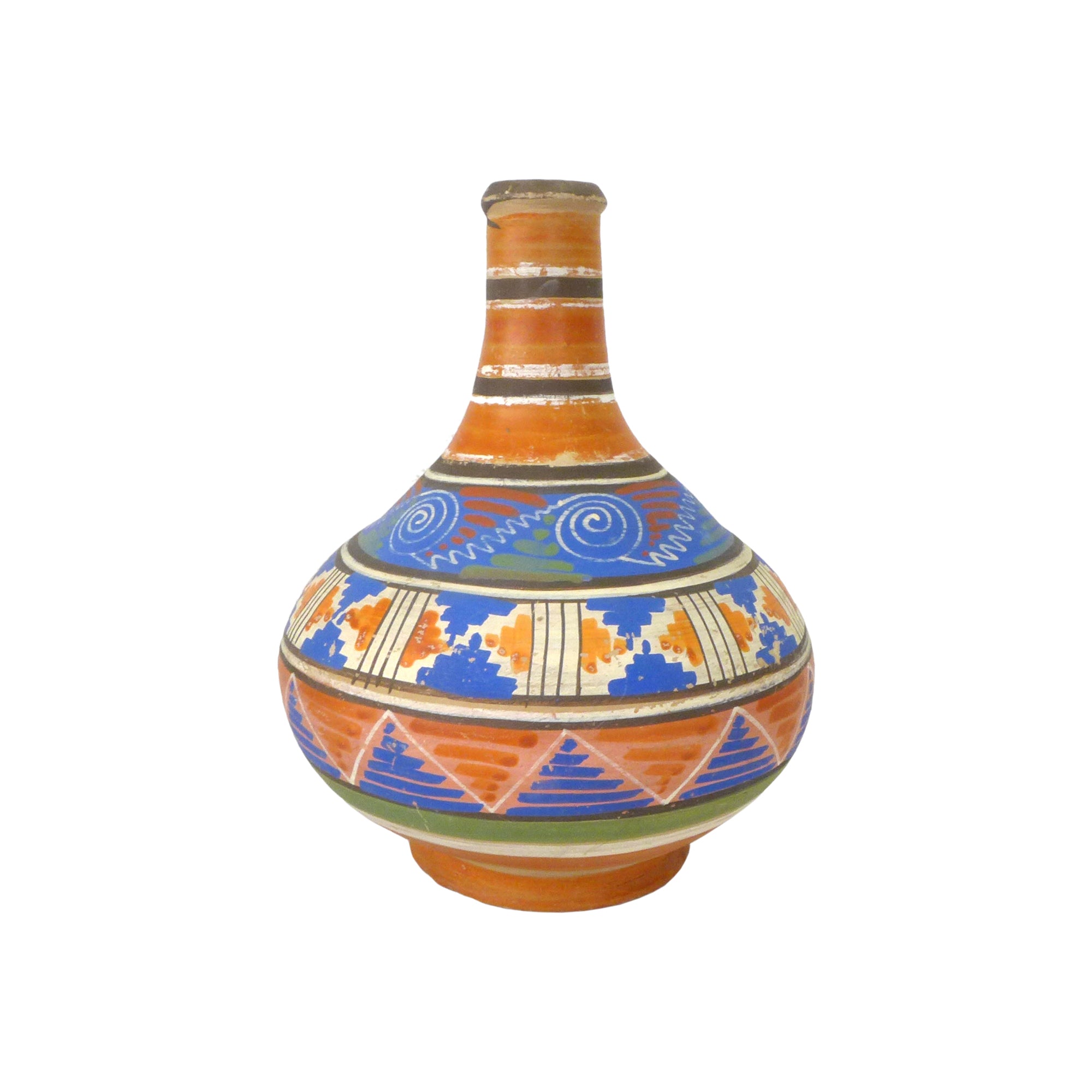Graphically Painted Native American Ceramic Vase