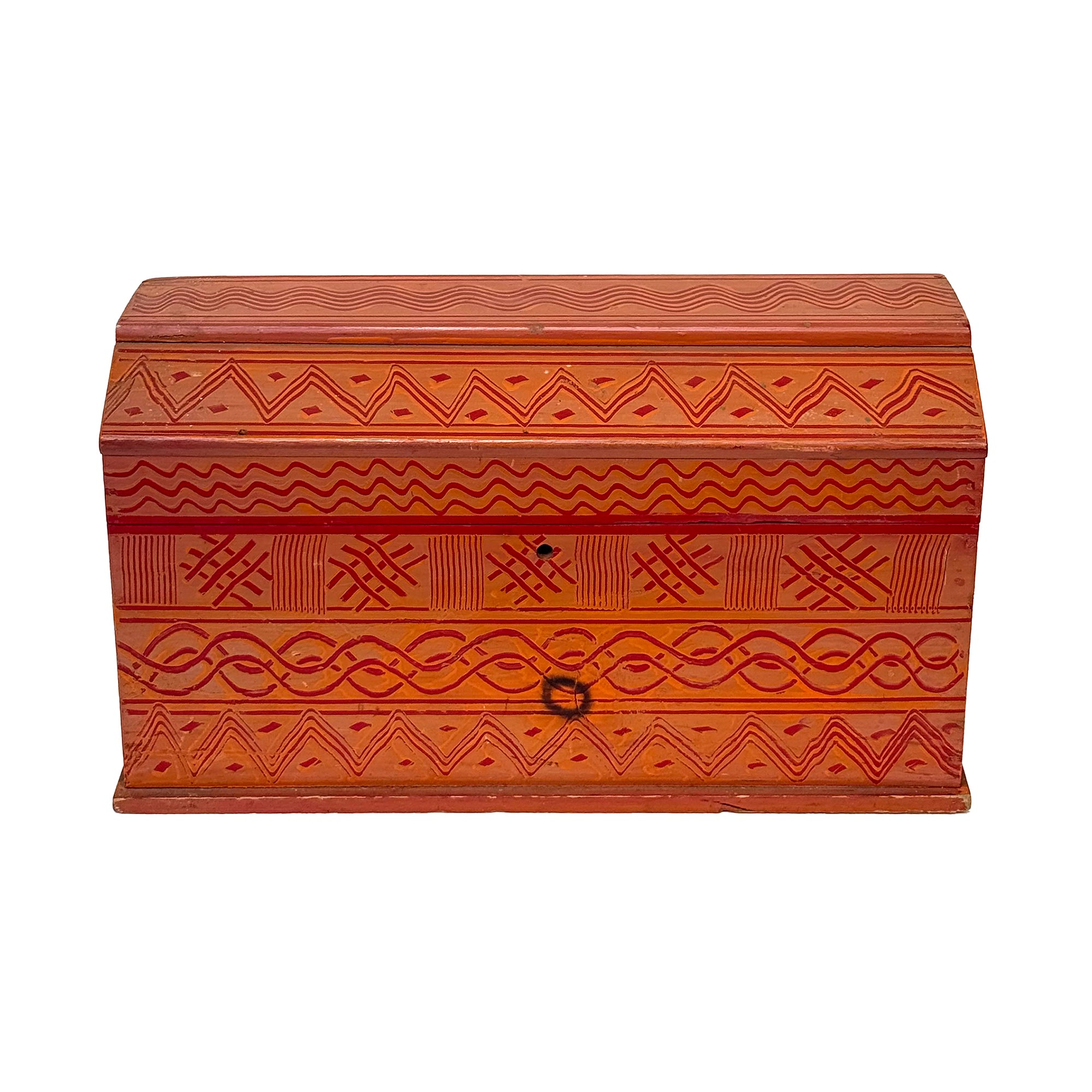Hand-Painted Wood Latin American Storage Chest