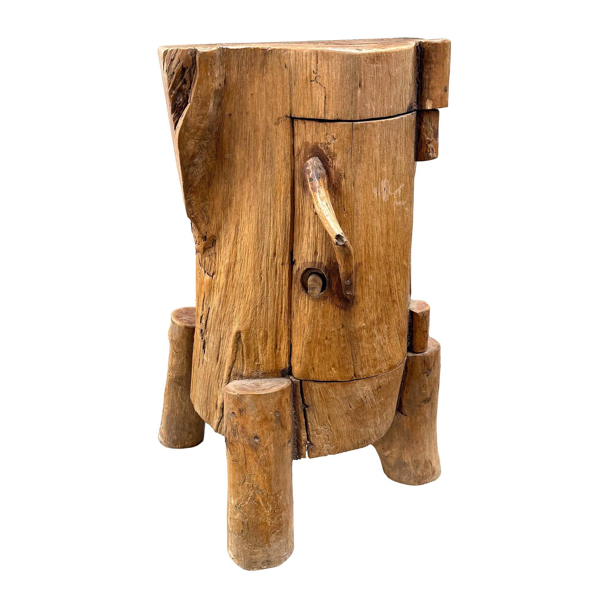 Unusual Wood Organic Craft Cabinet