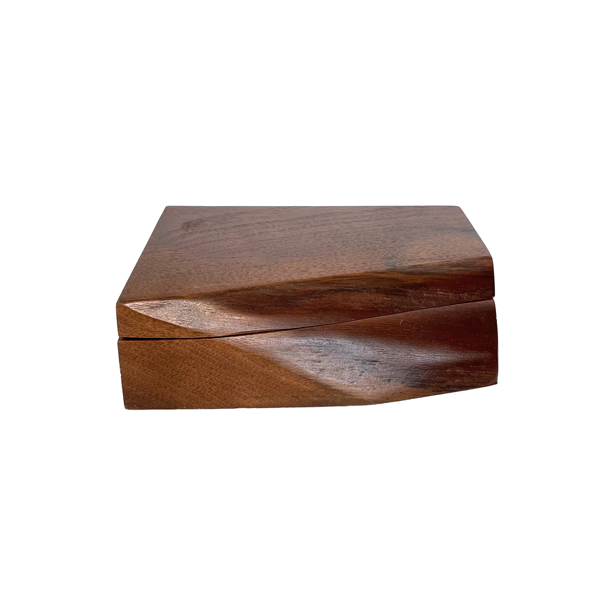 Hinge-Lidded Free-Edge Wood Box