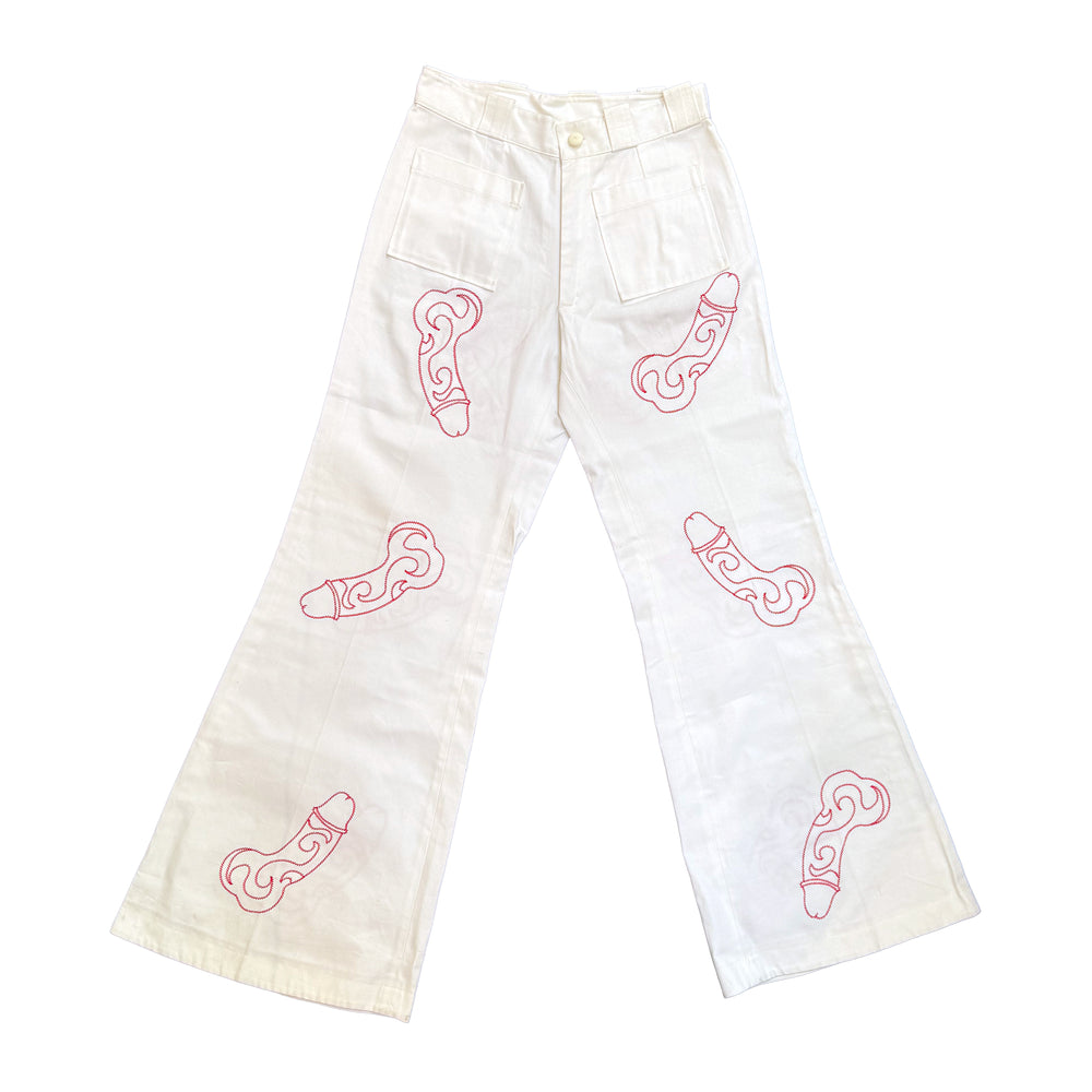 Homemade Sailor Pants with Embroidered Phalluses