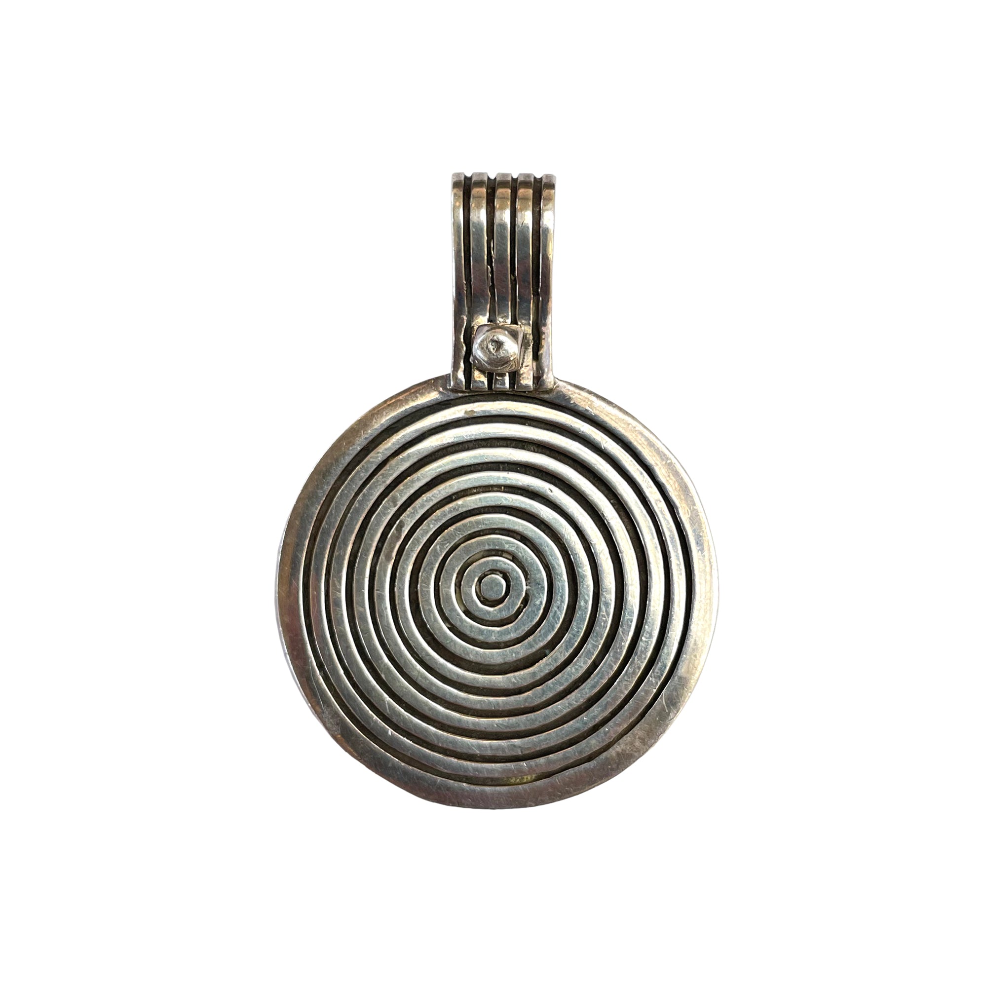 Sterling Silver Modernist Concentric Circles Pendant