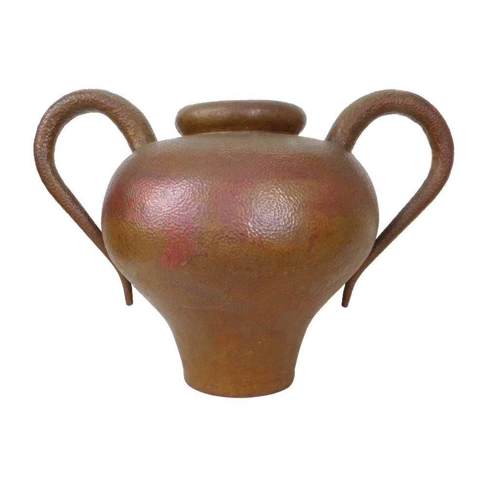 Italian Hammered Copper Double-Handled Vessel