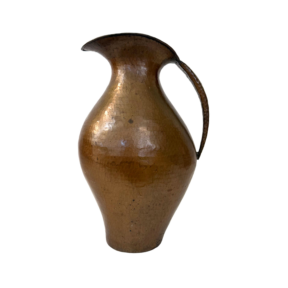 Italian Hand-Hammered Brass Pitcher