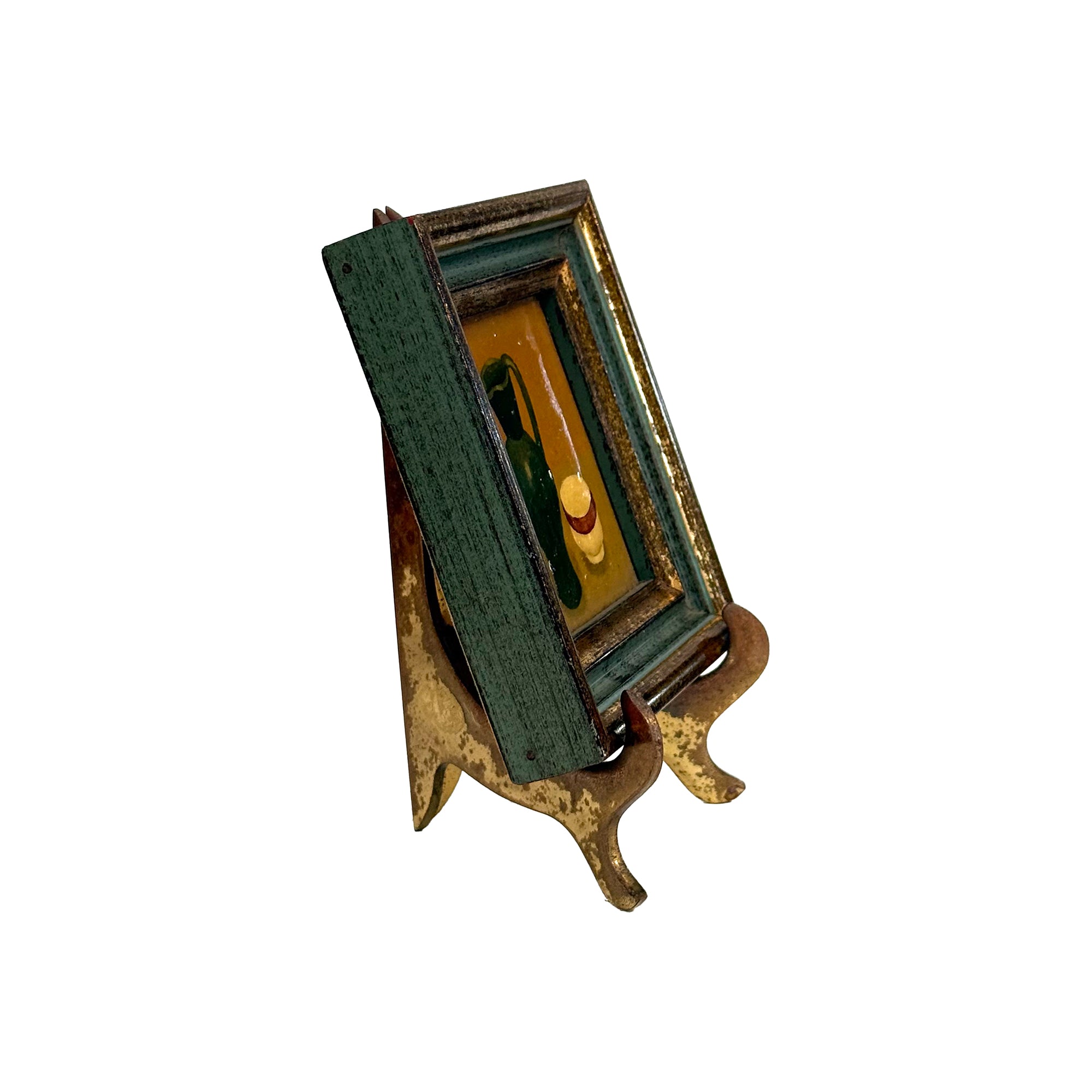 Italian Miniature Still Life Painting with Easel