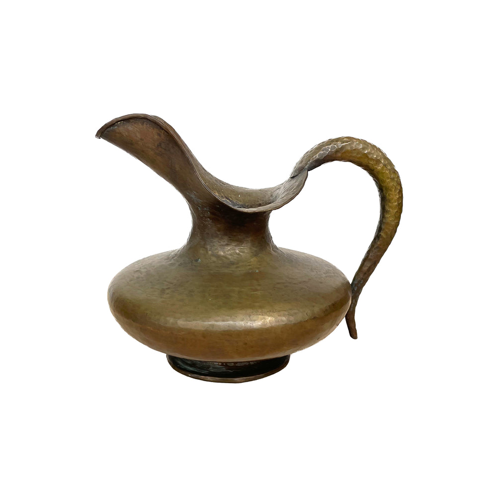 Italian Petite Hammered Brass Ewer