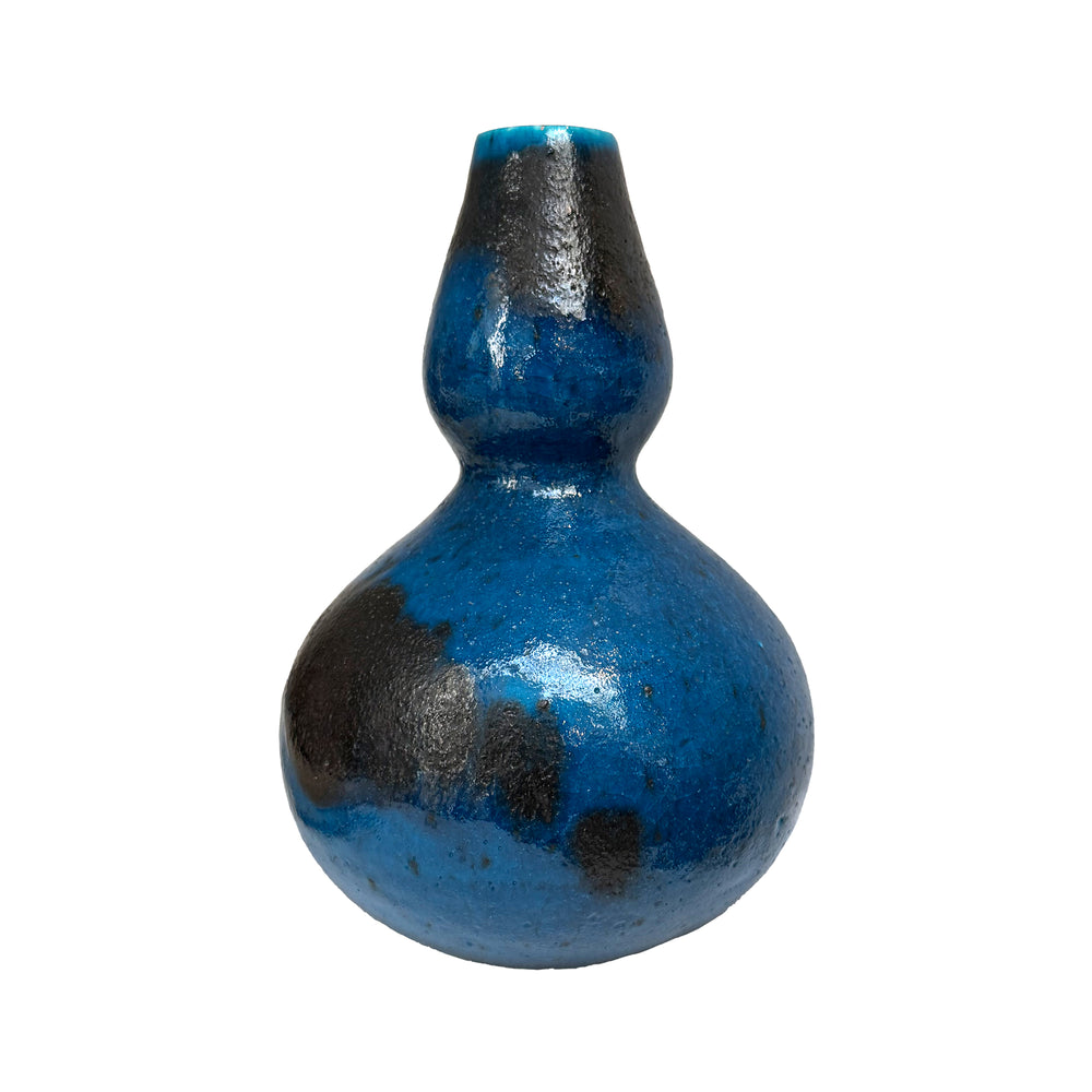 Italian Studio Ceramic Double Gourd Vase by Bruno Gambone