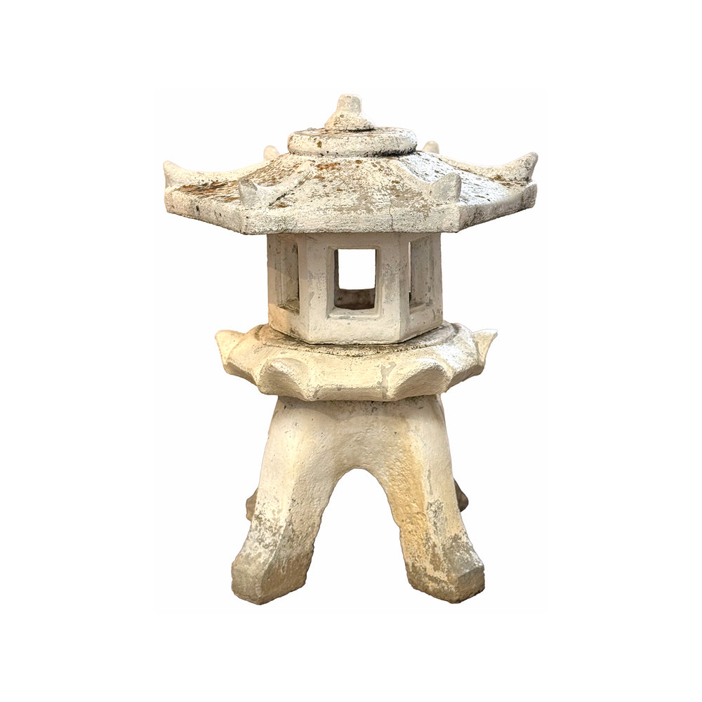 Japanese-Inspired Cast Stone Garden Lantern