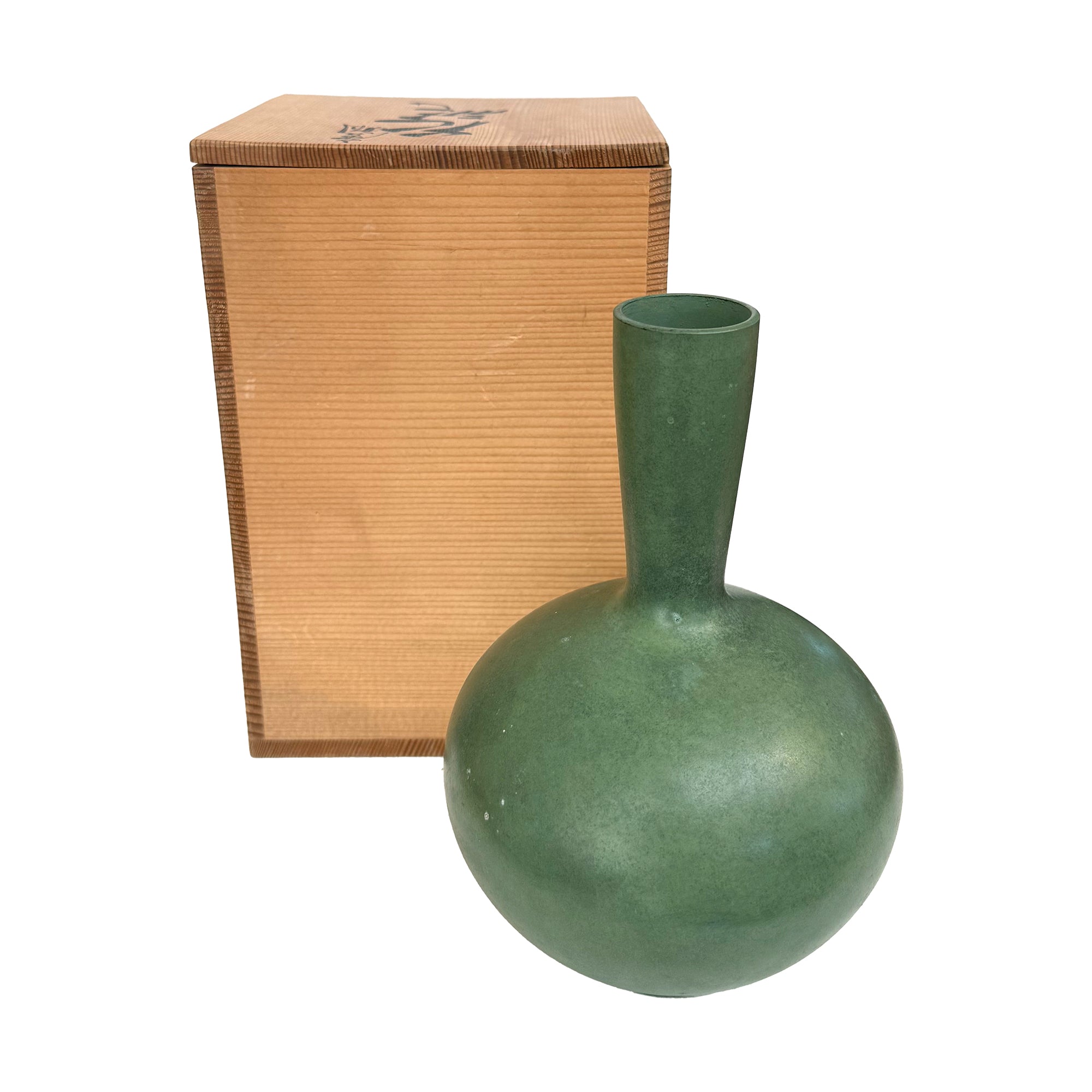 Japanese Bronze Vase with Applied Patina