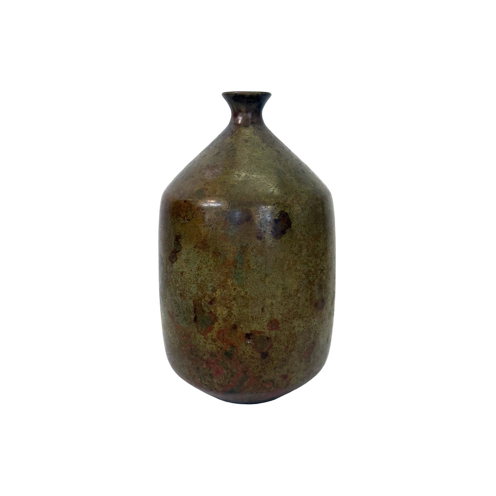 Japanese Bronze Vase with Applied Patina
