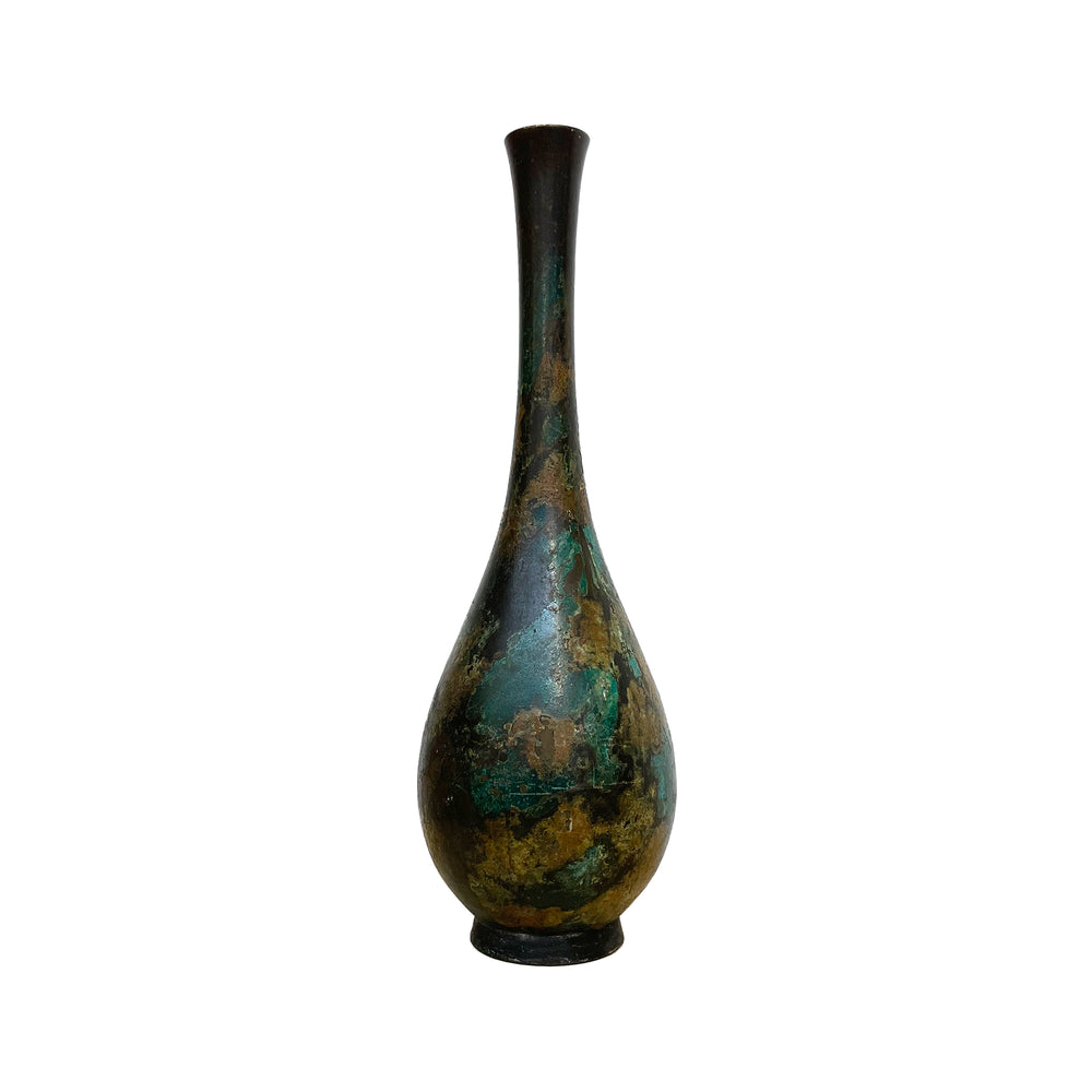 Japanese Bronze Vase with Applied Patina