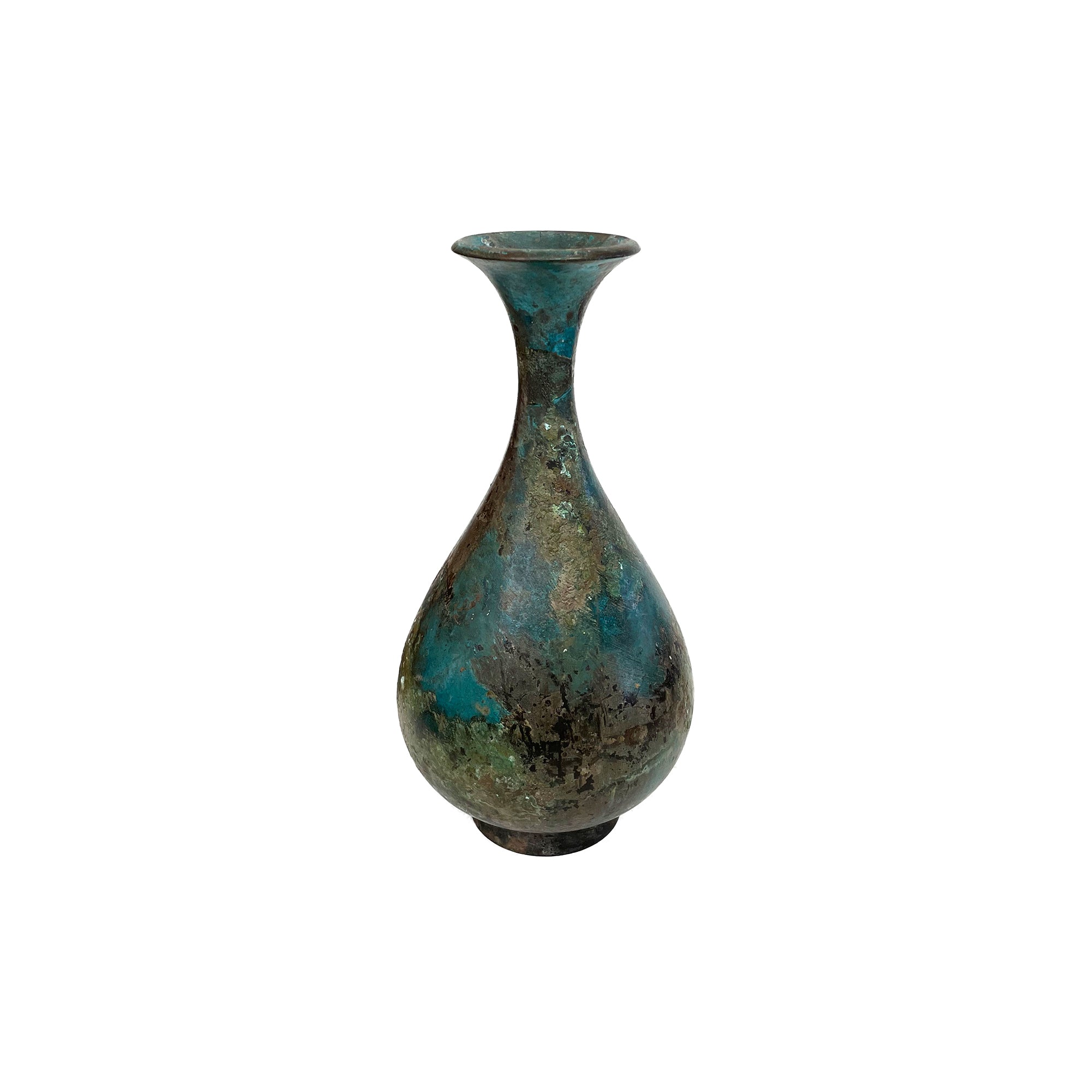 Japanese Bronze Vase with Applied Patina